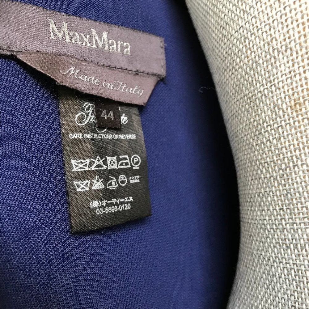 Max Mara MaxMara Navy Blue Gown Maxi Long Formal Dress Halter Necklin Size M / US 6-8 / IT 42-44 - 2 Thumbnail