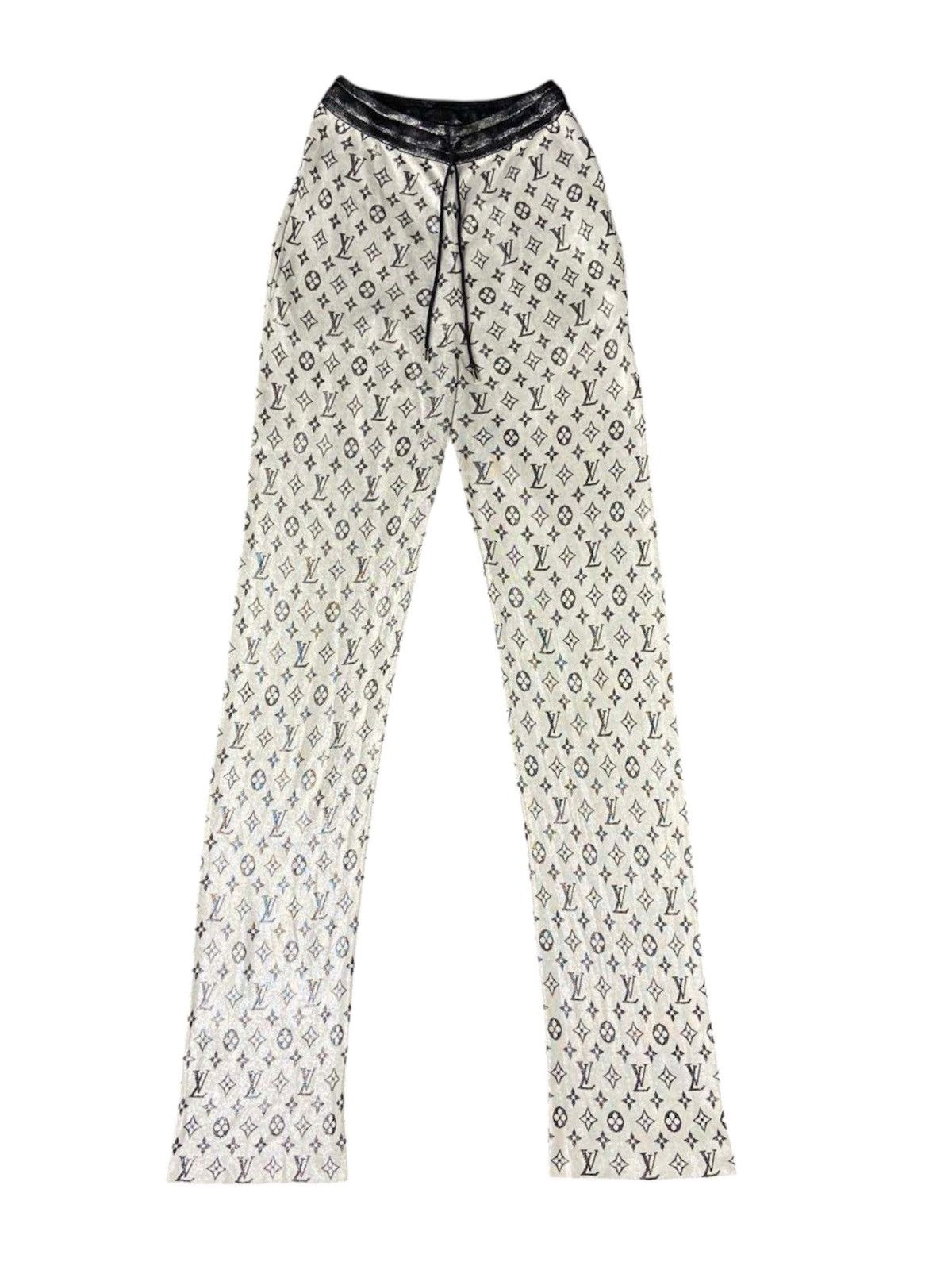Louis Vuitton Louis Vuitton M Silk Jogger Pants Monogram White Black Size 26" / US 2 / IT 38 - 2 Thumbnail