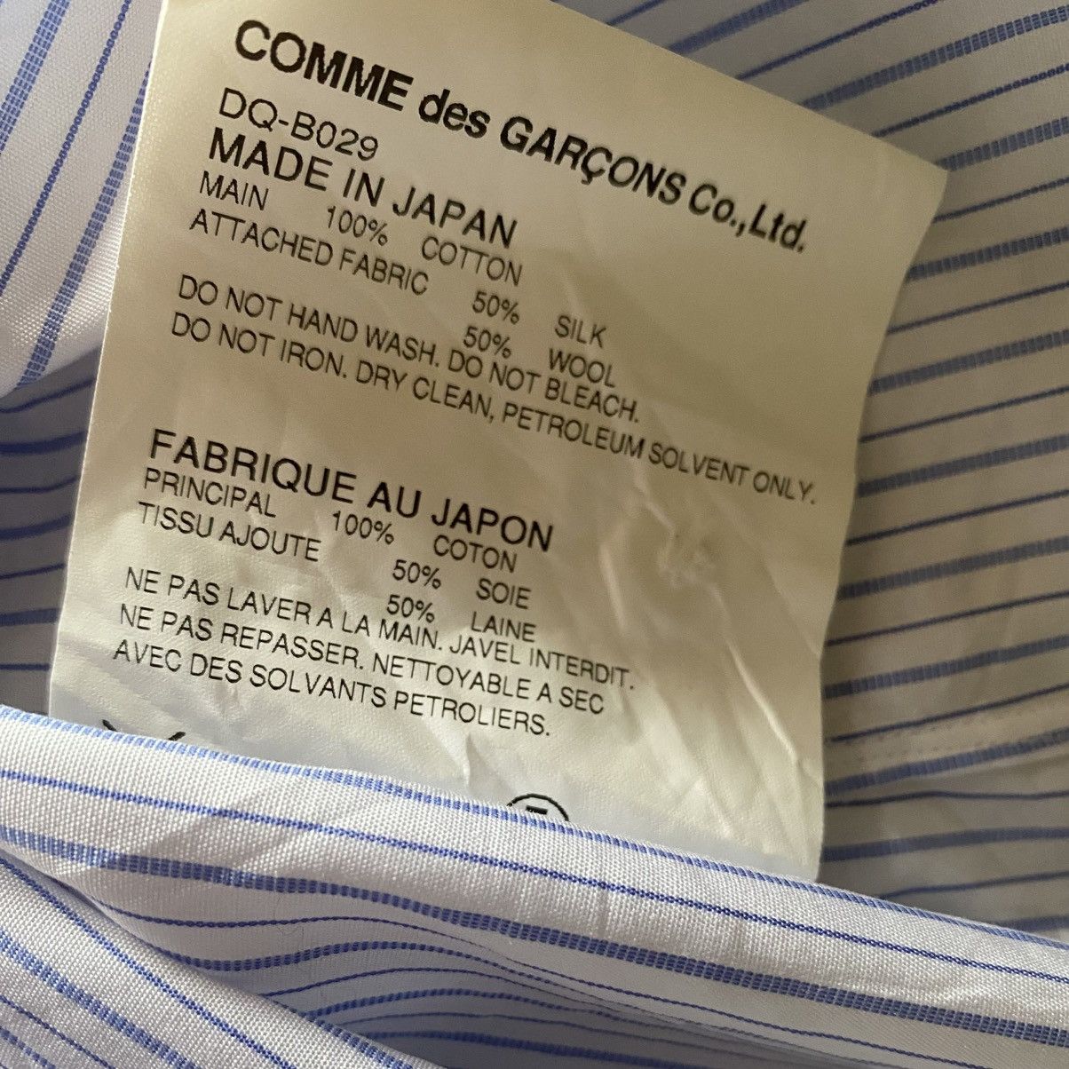 Comme des Garcons Homme Deux Paisley Patch Collar Stripe Shirt Size US M / EU 48-50 / 2 - 6 Thumbnail