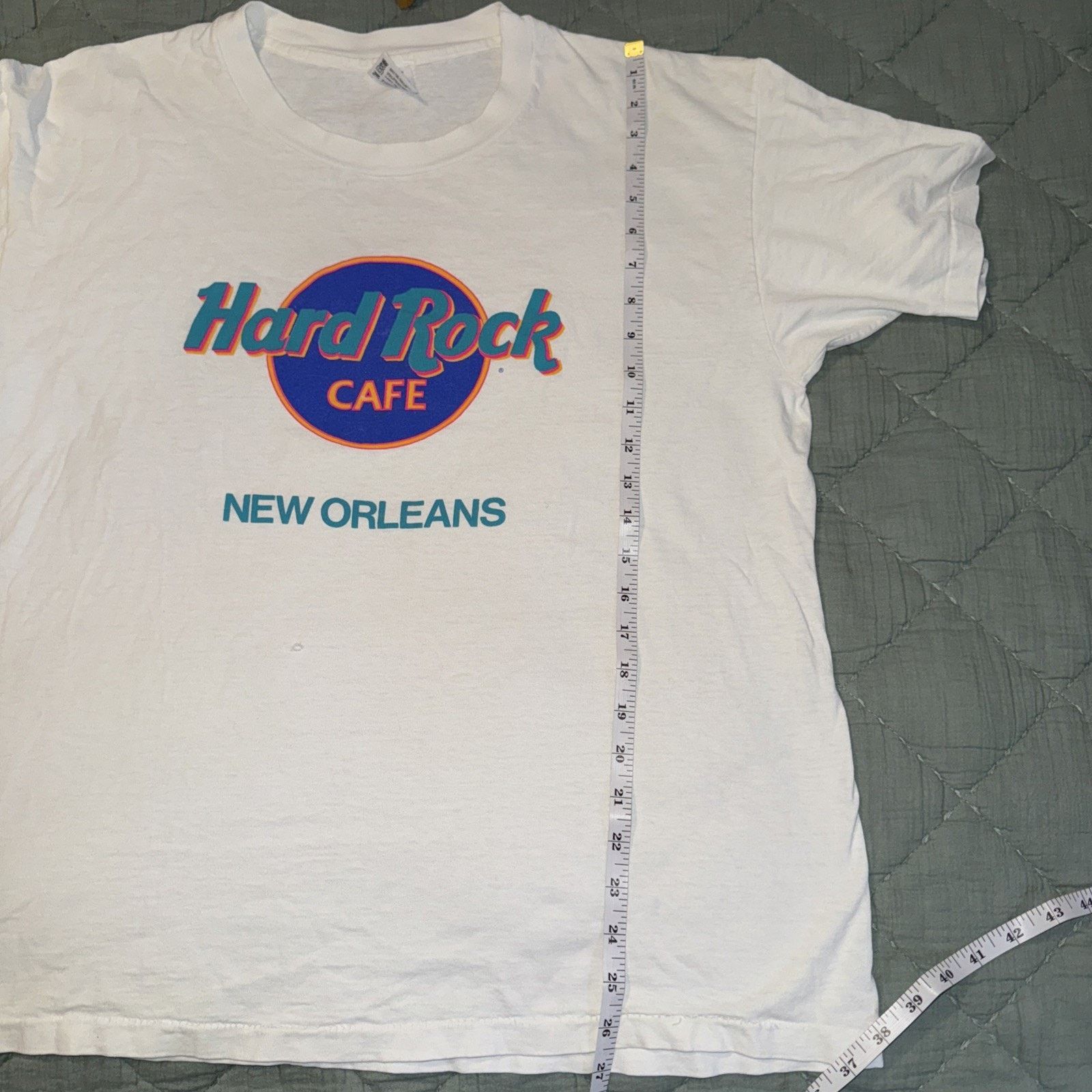 Hard Rock Cafe Hard Rock Cafe White Tee Single Stitch VTG 90s Colors Sz XL Size US XL / EU 56 / 4 - 10 Thumbnail