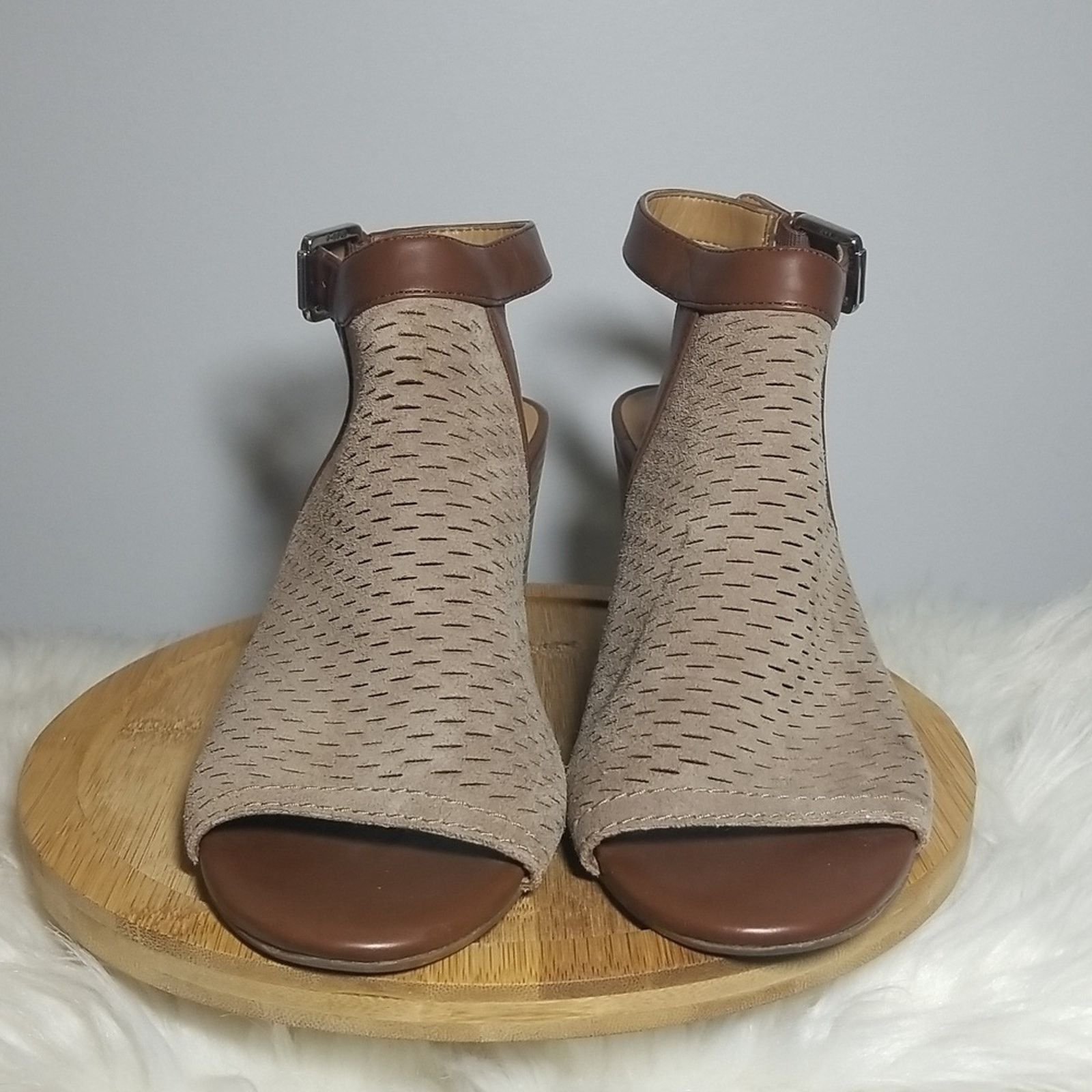 Franco Sarto Franco Sarto Martha Suede Wedge Peeptoe Sandal Size US 7.5 / IT 37.5 - 1 Thumbnail
