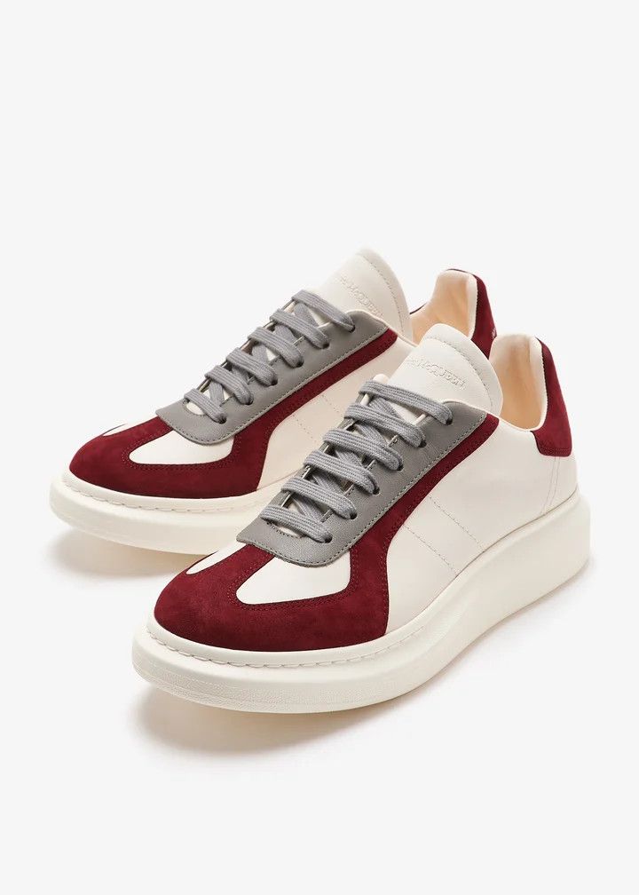Alexander McQueen o1w1db10925 Oversized Retro Sneaker in White/Red Size US 10.5 / EU 43-44 - 3 Thumbnail