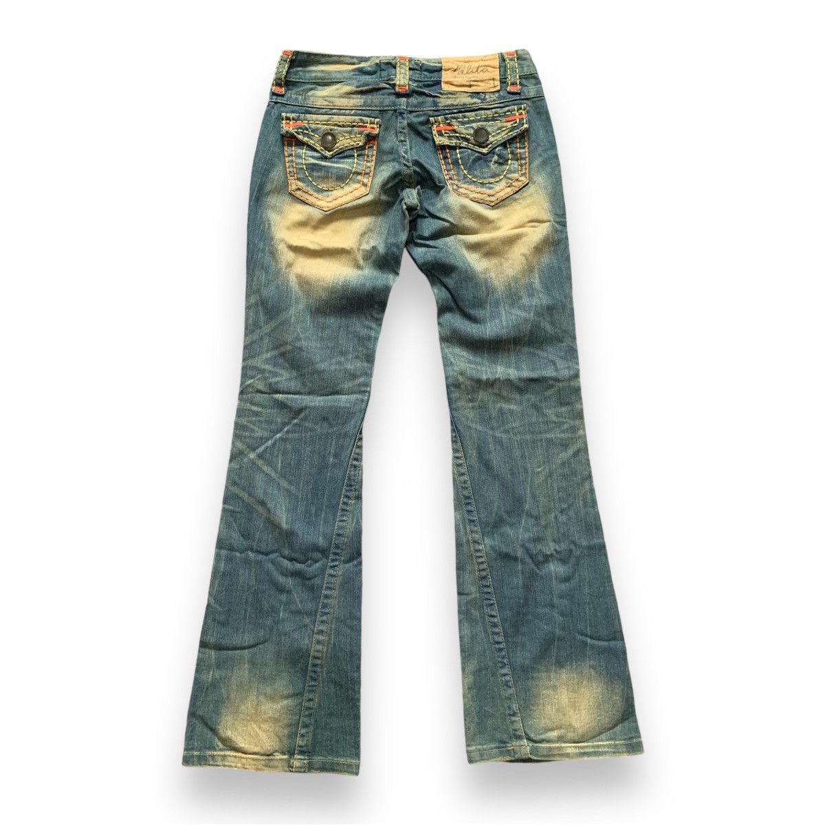 If Six Was Nine × Japanese Brand × Le Grande Bleu (L.G.B.) Lolita spiral cit flare jeans Size US 30 / EU 46 - 2 Thumbnail