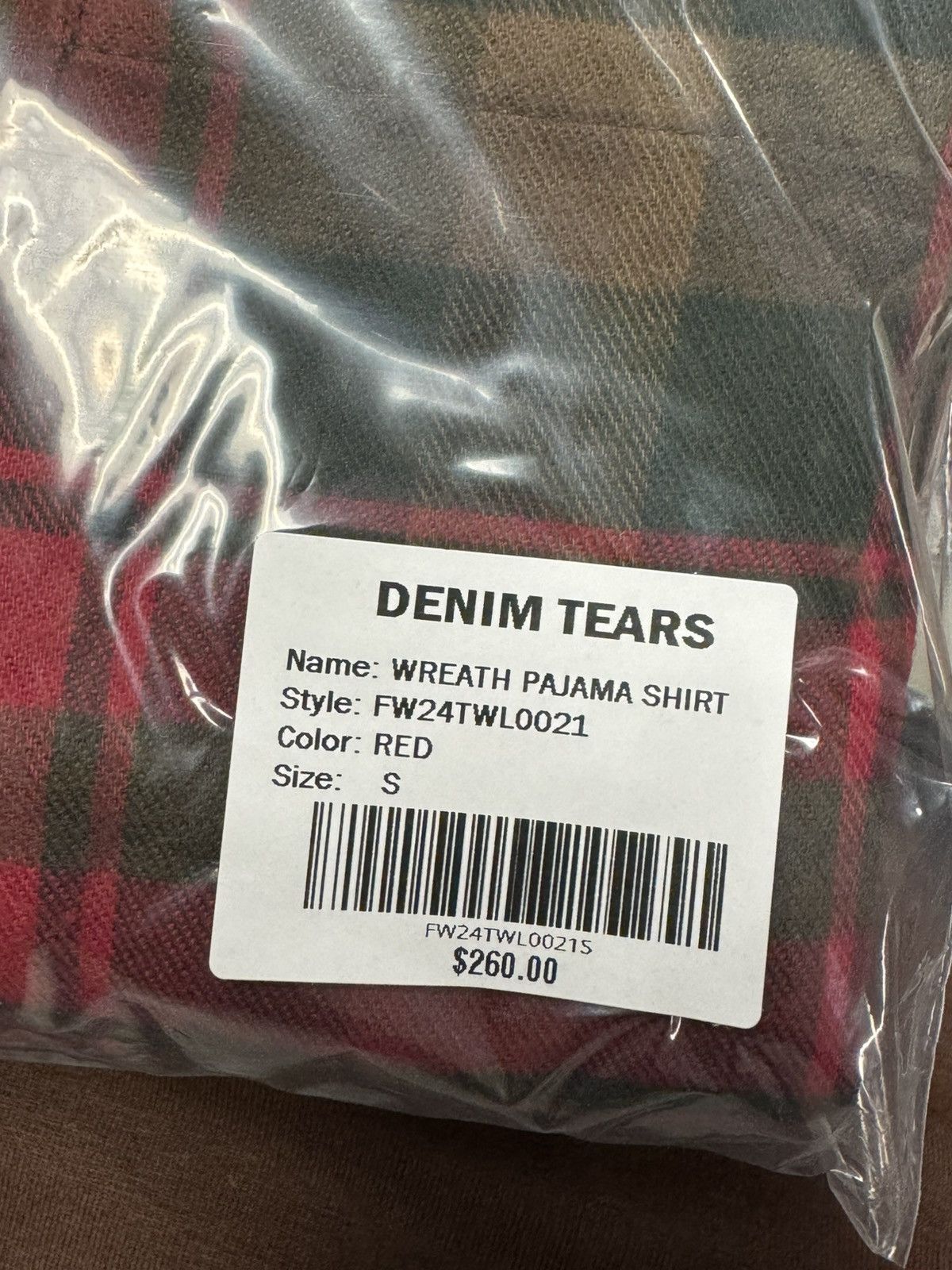 DENIM TEARS Denim Tears Flannel Pajama Shirt size S Size US S / EU 44-46 / 1 - 11 Thumbnail