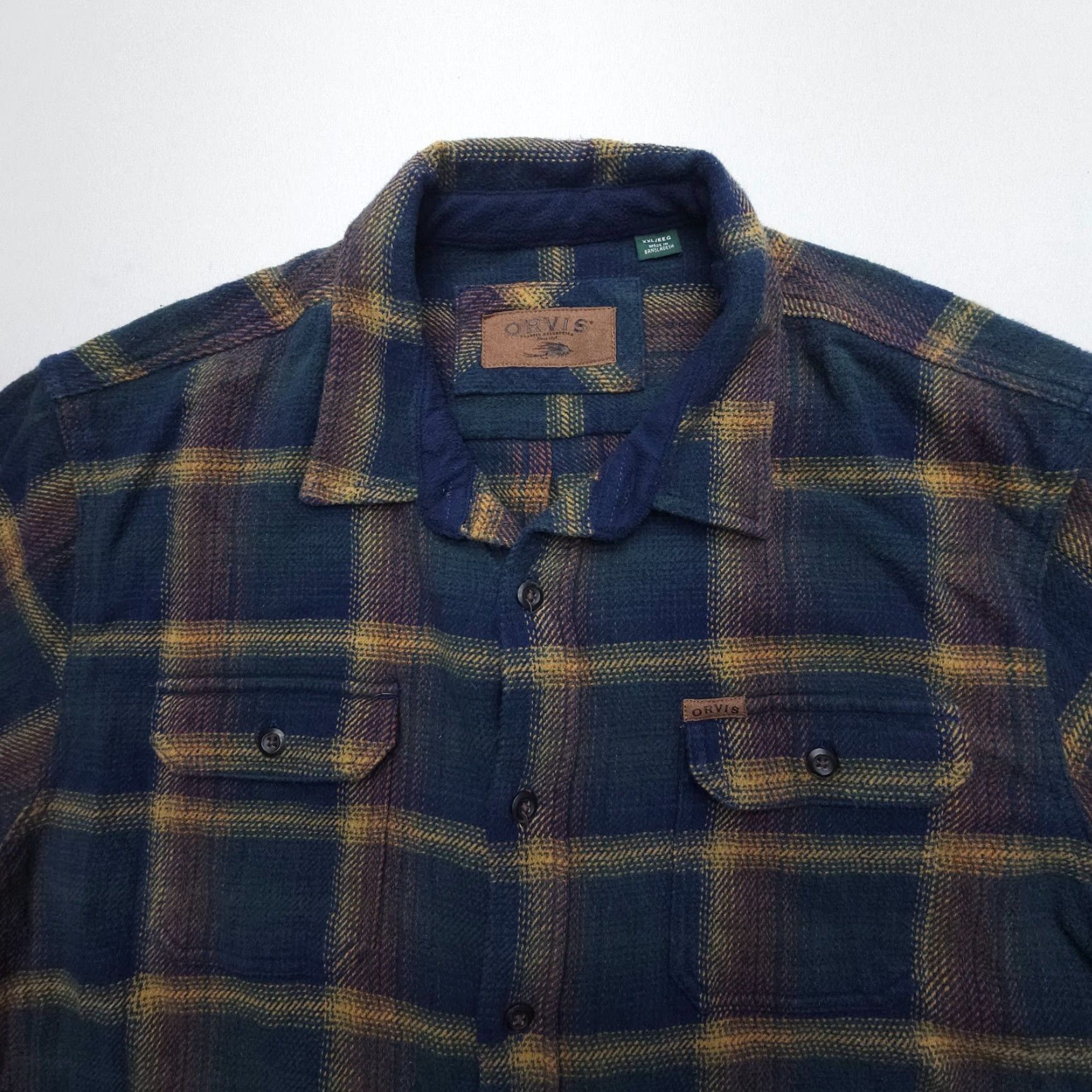Orvis Orvis Shirt Mens XXL Plaid Pockets Button-Up Shacket Camping Cabin Outdoor Size US XXL / EU 58 / 5 - 3 Thumbnail