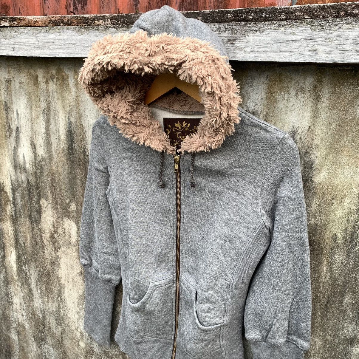Japanese Brand JAPANESE DOUBLE ZIP FUR HOODIE QOJELLY IFSIX LGB STYLE Size S / US 4 / IT 40 - 2 Thumbnail