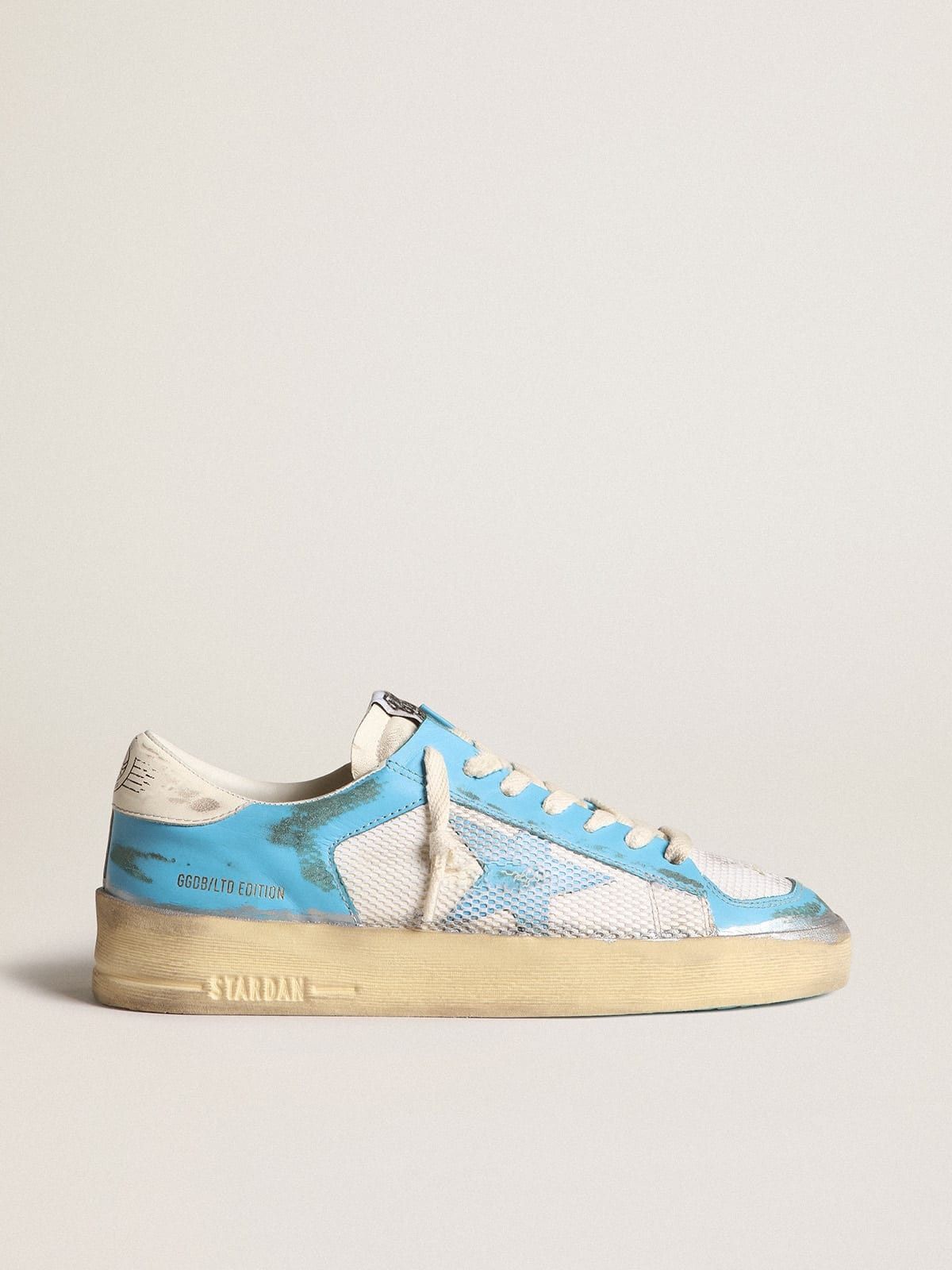 Golden Goose o1w1db10425 Stardan Lab Low-Top Sneakers in White/Blue Size US 11 / IT 41 - 1 Thumbnail