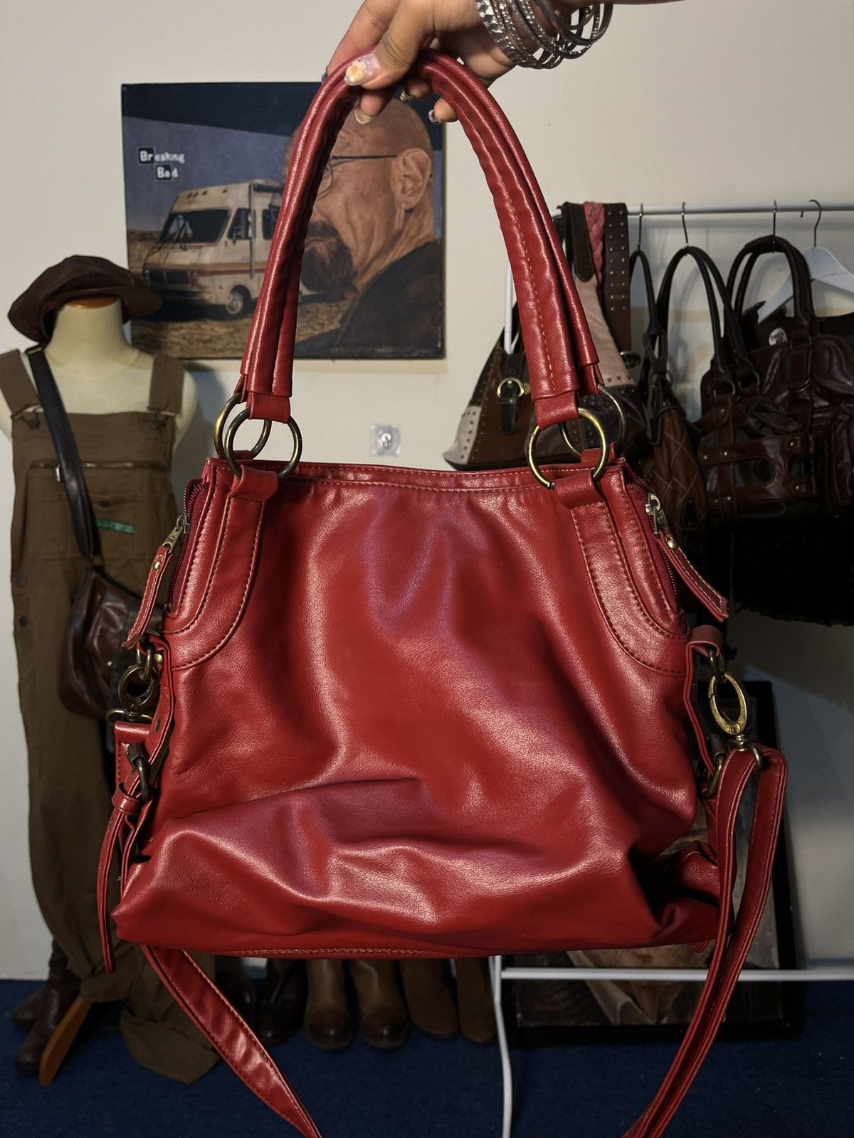 Japanese Brand Vtg red bag Size ONE SIZE - 8 Thumbnail