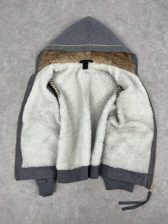Marc Jacobs Marc Jacobs Grey Fur Hooded Cargo Zip Up Sweater Size US XS / EU 42 / 0 - 8 Thumbnail