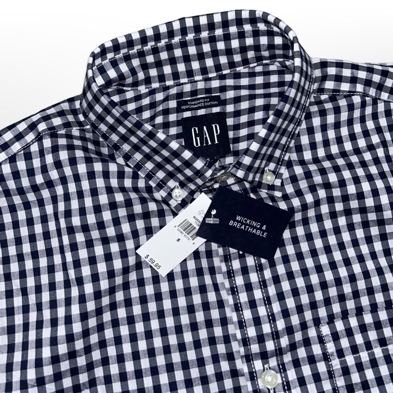 Gap GAP Men’s Navy & White Gingham Long Sleeve Button-Up Shirt Size US S / EU 44-46 / 1 - 4 Thumbnail