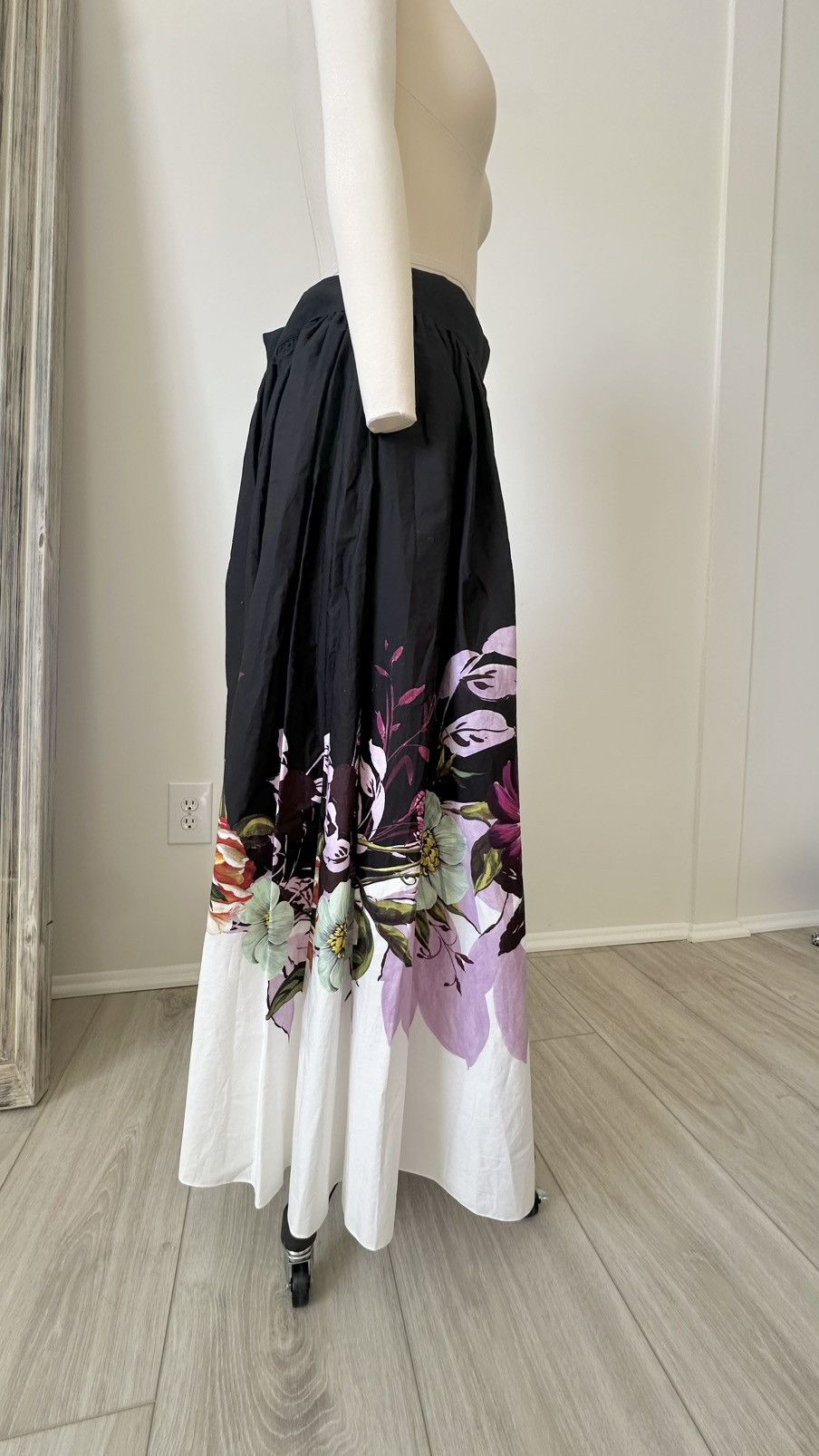 Elie Saab ELIE SAAB Floral-Print Poplin Skirt Size 32" / US 10 / IT 46 - 9 Thumbnail