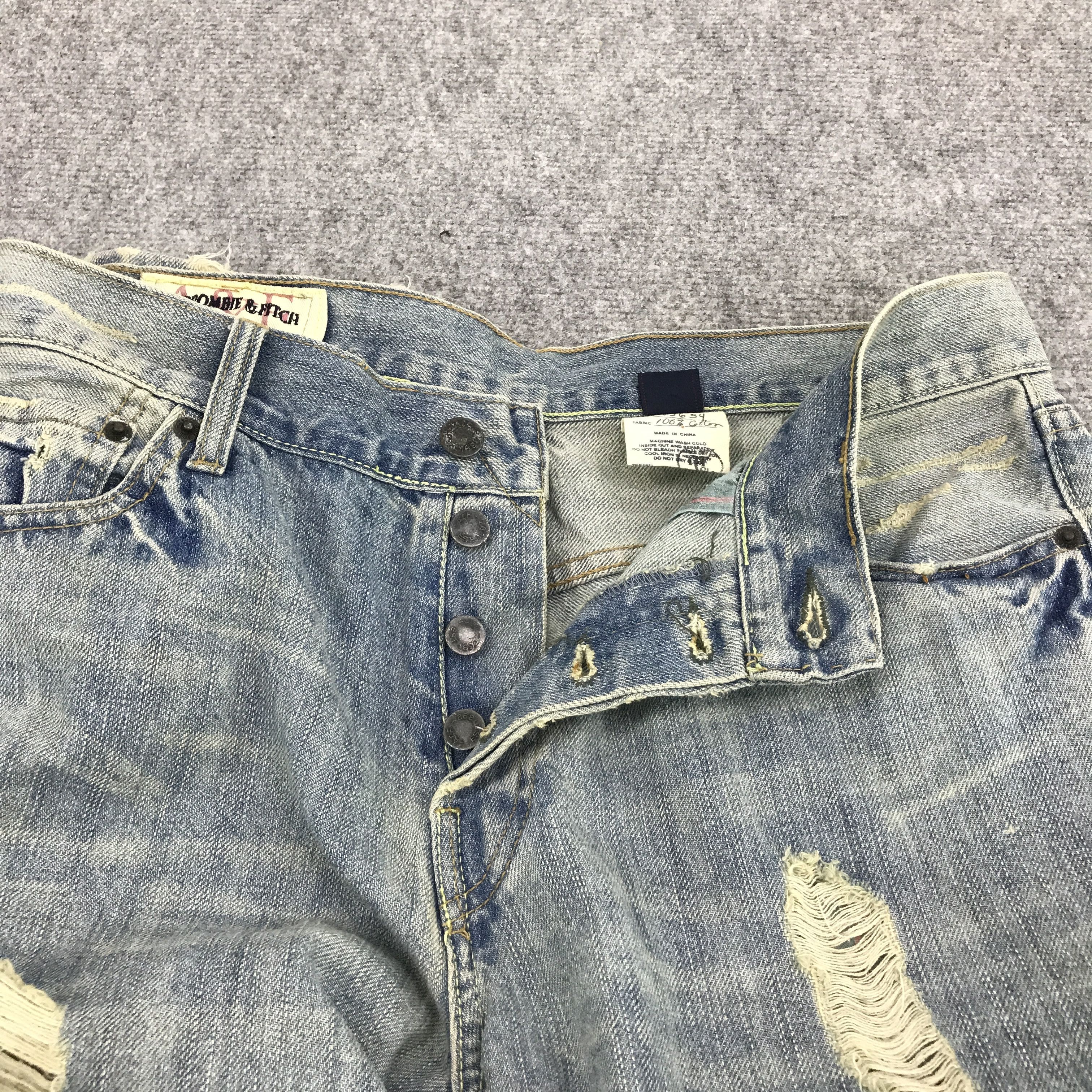 Abercrombie & Fitch BAGGY DENIM ABERCROMBIE AND FITHC DISTRESSED JEANS PANT Size US 32 / EU 48 - 3 Thumbnail