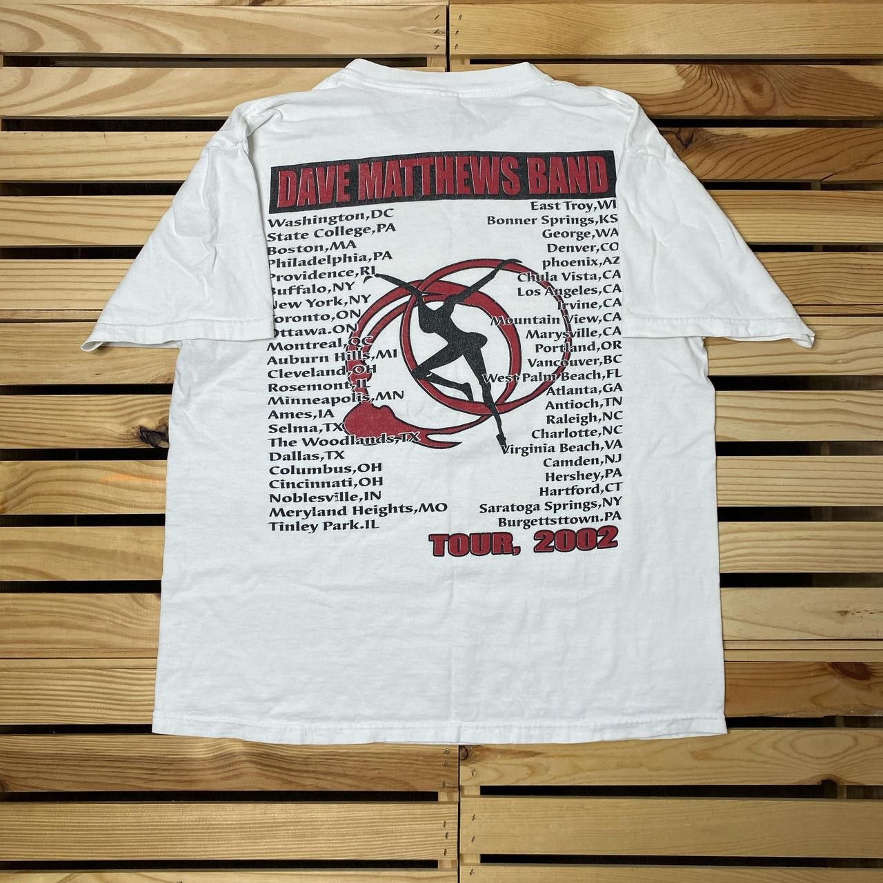 Fruit Of The Loom Vintage Dave Matthews Band 2002 White Band Tee Size Large Size US L / EU 52-54 / 3 - 2 Thumbnail