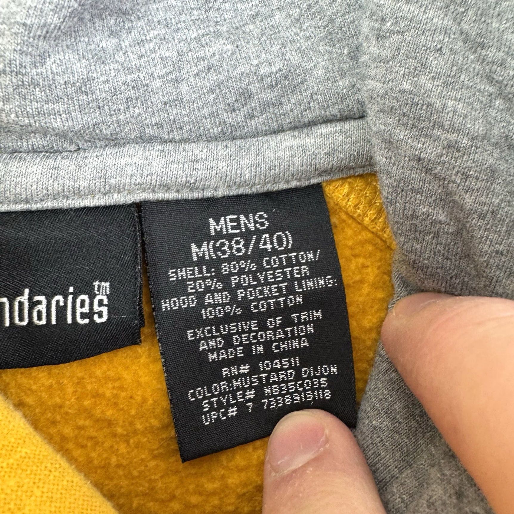 Vintage VINTAGE No Boundaries Hoodie Mens Adult Medium Yellow Grunge 90s Y2K Punk Pullover Sweatshirt Sweatshirt Hoodie Size US M / EU 48-50 / 2 - 7 Thumbnail