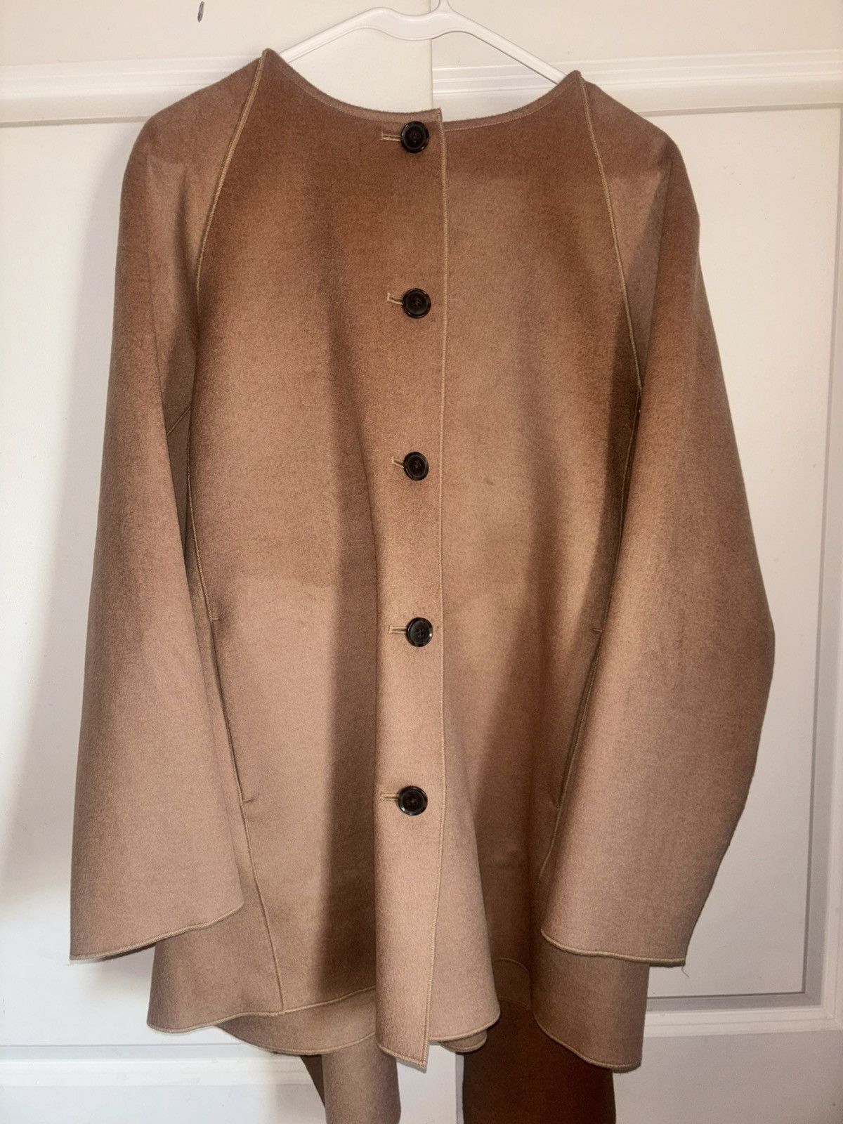 J.Crew JCrew Cape/ Scarf suede jacket Size S / US 4 / IT 40 - 1 Thumbnail