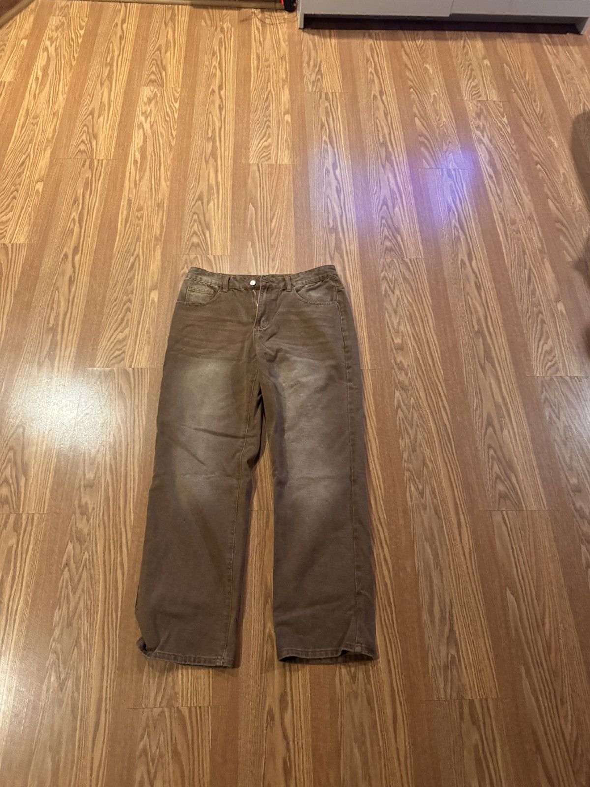 Other Brown Washed Jeans Size US 32 / EU 48 - 1 Thumbnail