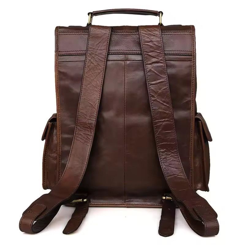 Genuine Leather Soft Genuine Leather Handmade Backpack Size ONE SIZE - 3 Thumbnail