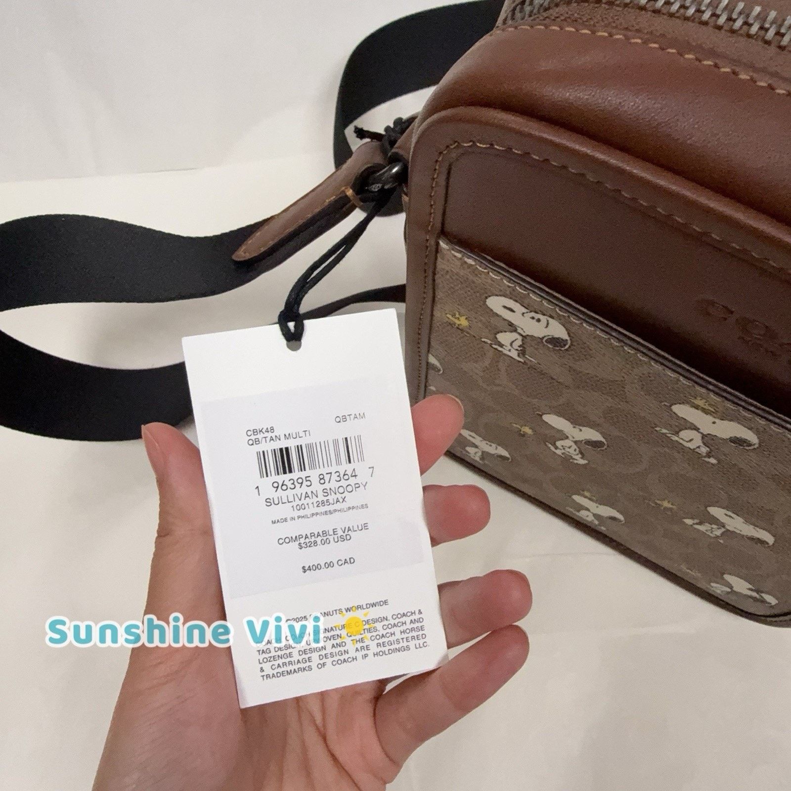 Coach Coach X CBK48 Peanuts Sullivan Crossbody Bag Snoopy Print Size ONE SIZE - 4 Thumbnail
