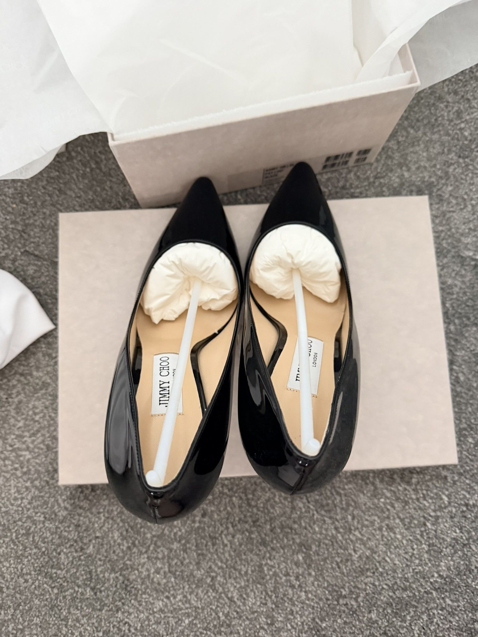 Jimmy Choo Jimmy Choo Romy 100 Black 39 EU Size US 9 / IT 39 - 4 Thumbnail