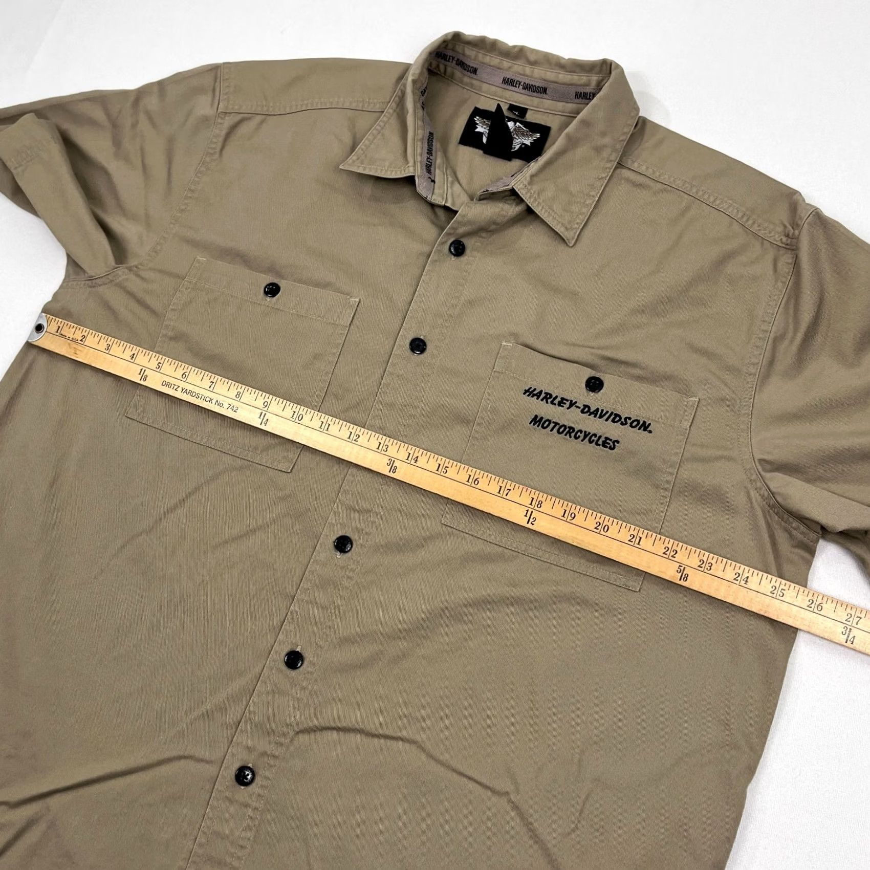 Harley Davidson VINTAGE Harley-Davidson Shirt Mens XL Brown Embroidered Motorcycle Biker Button Up Y2K Size US XL / EU 56 / 4 - 7 Thumbnail