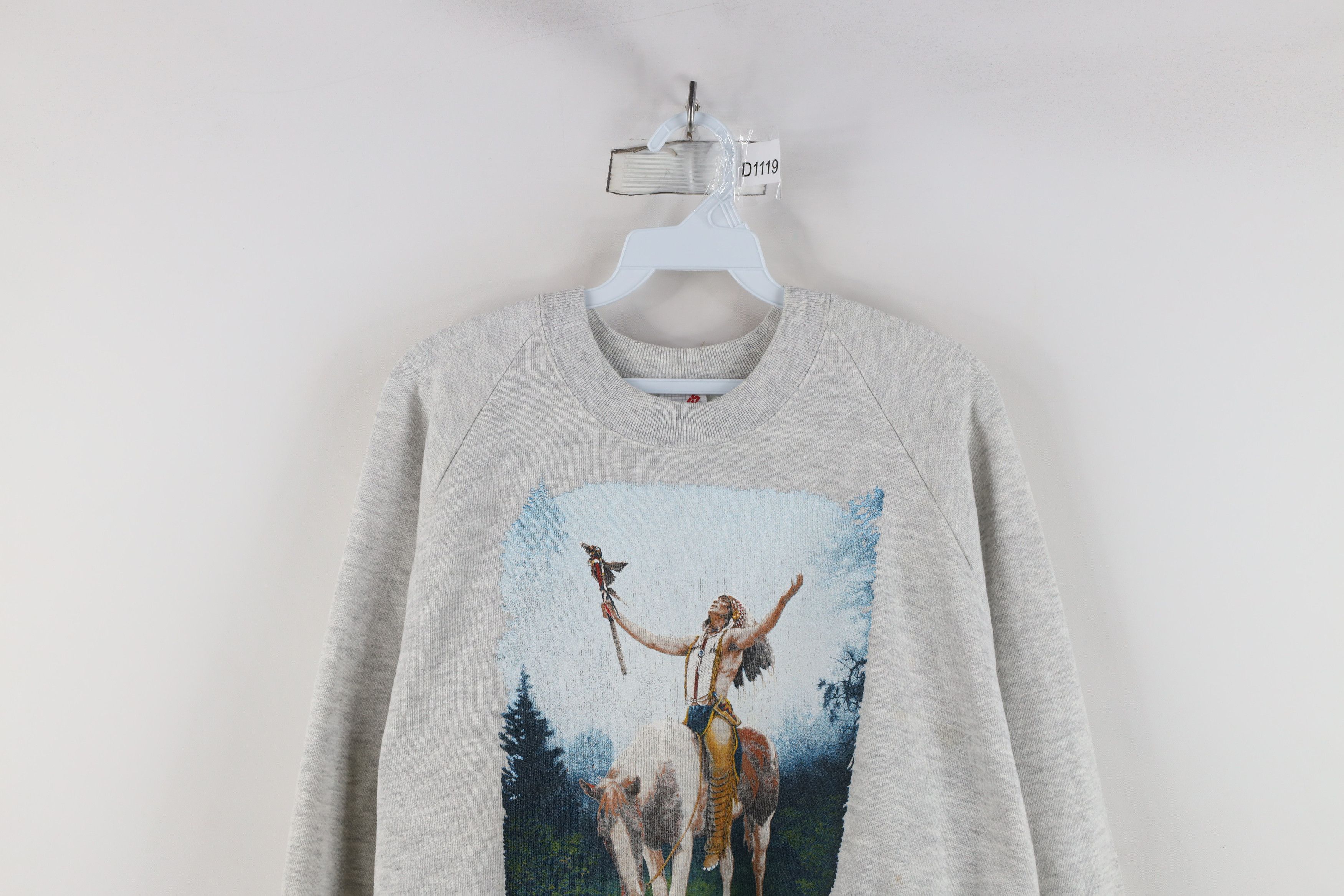 Vintage Vintage 90s Streetwear Horse Indian Crewneck Sweatshirt USA Size US XL / EU 56 / 4 - 2 Thumbnail