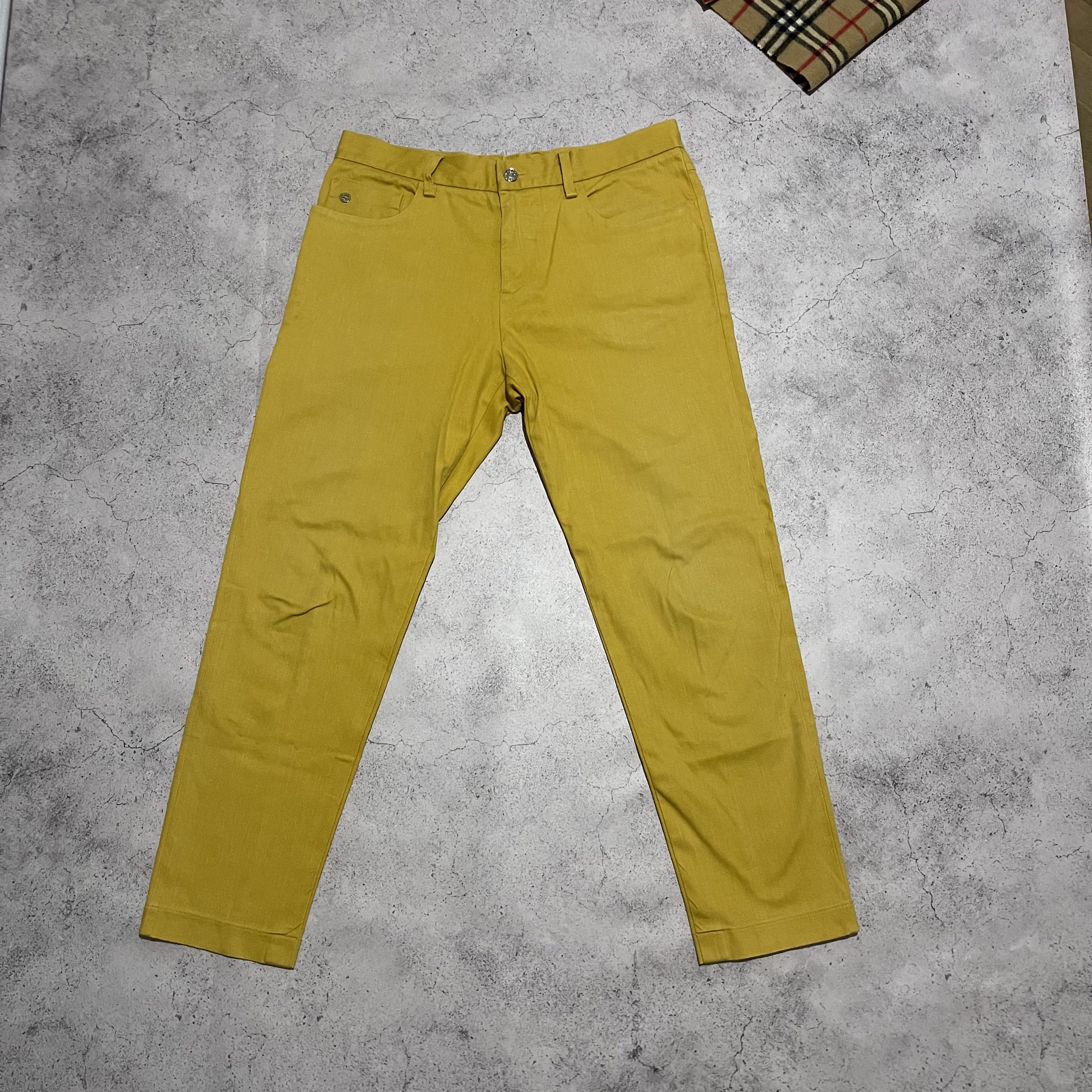 Gucci GUCCI old money skinny yellow denim pants Size US 34 / EU 50 - 1 Thumbnail