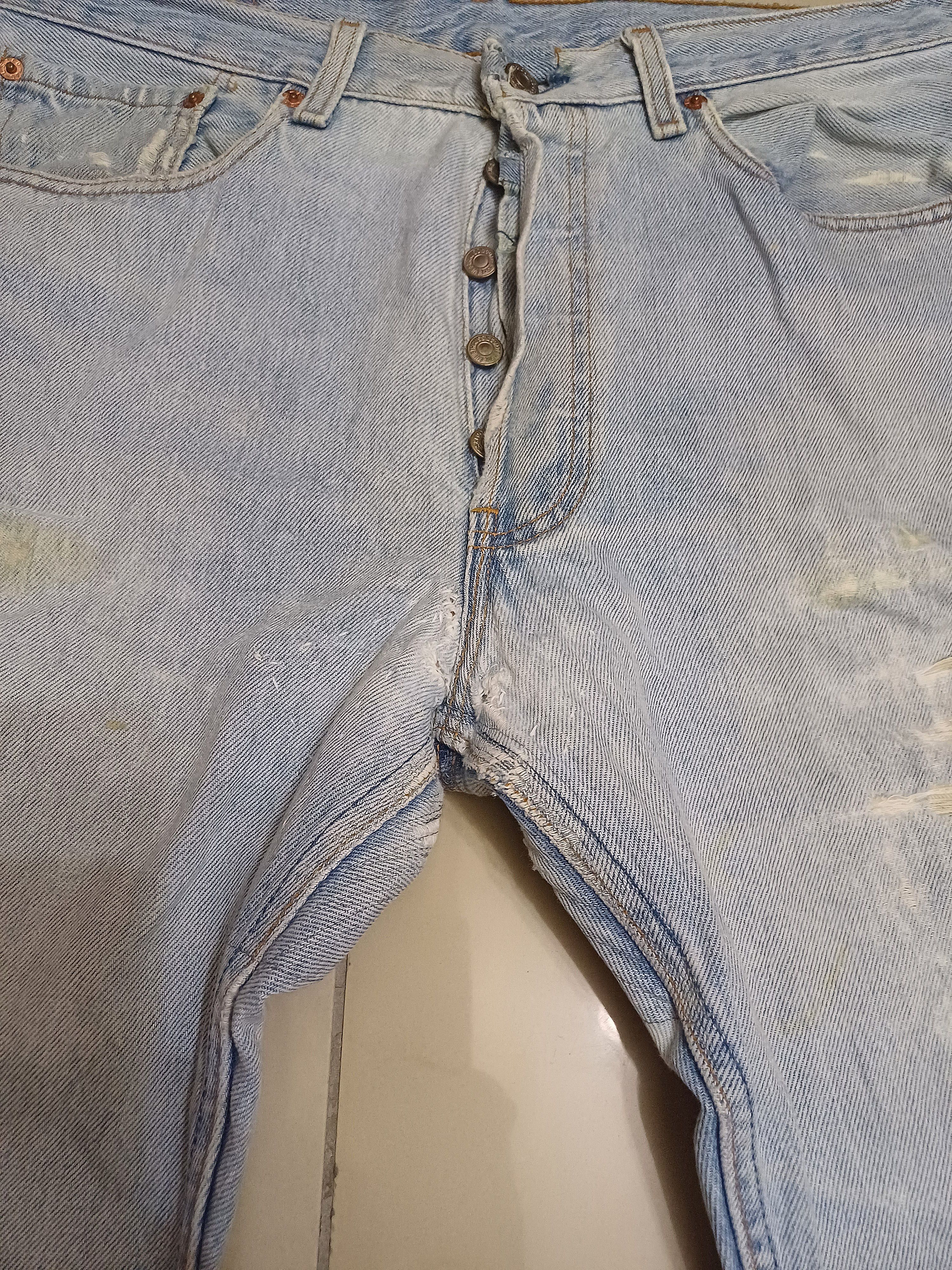 Levi's Vintage Clothing Crazy Distressed, vintage 90s Levis 501 🔥🔥🔥 Size US 32 / EU 48 - 11 Thumbnail