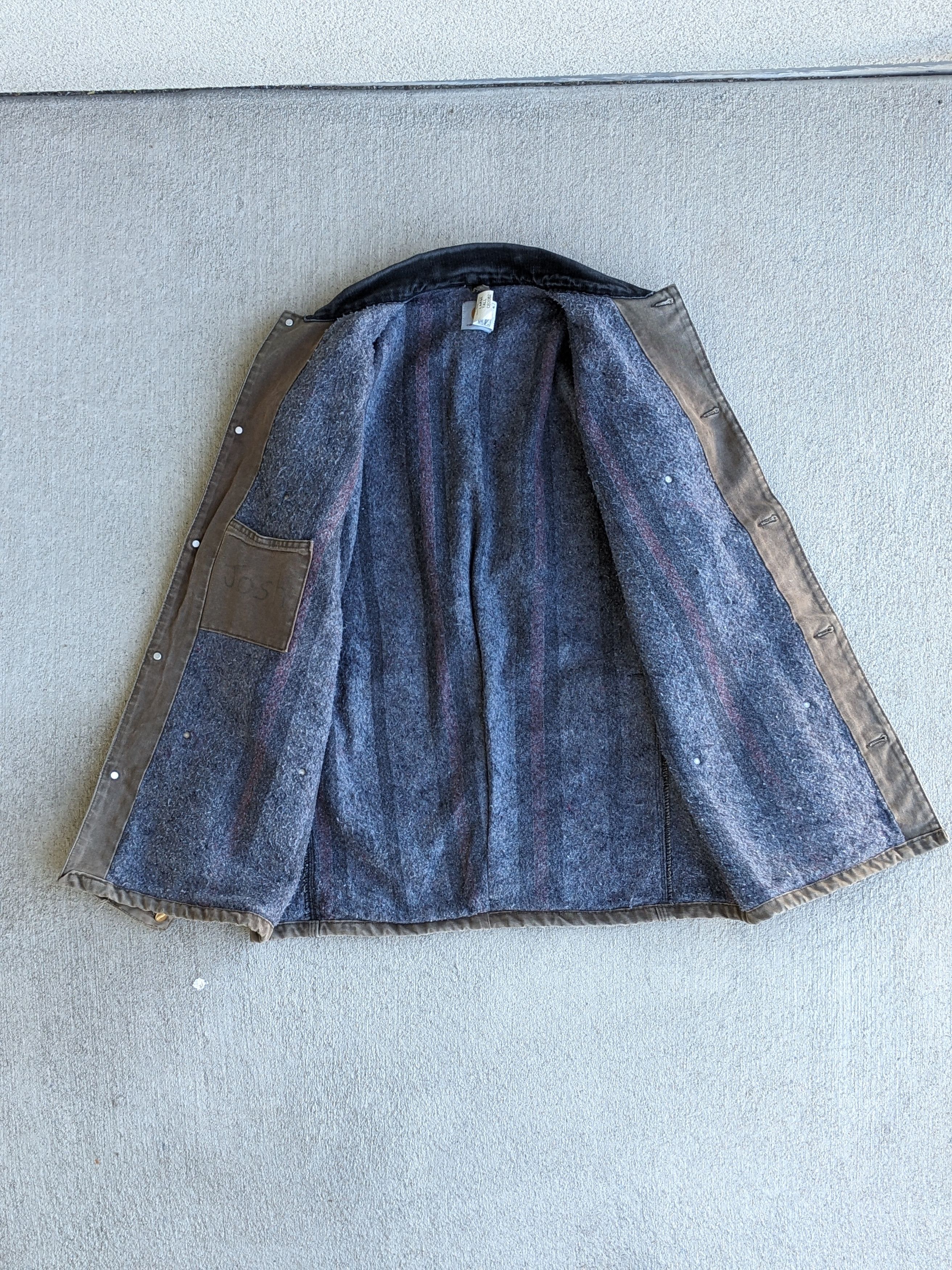 Carhartt × Vintage Vintage 90s Carhartt Chore Coat Tall Union Made in the USA Size US L / EU 52-54 / 3 - 8 Thumbnail