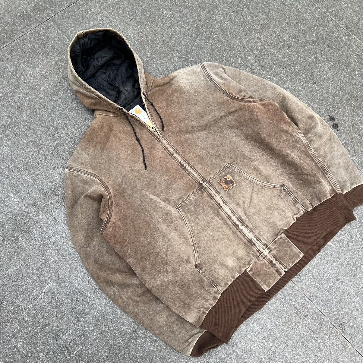Carhartt × Vintage Vintage Carhartt Active Jacket Brown Chestnut J06 CHT Size US XL / EU 56 / 4 - 2 Thumbnail
