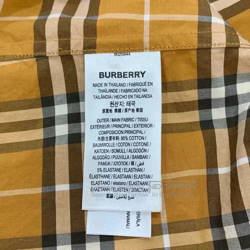 Burberry Burberry Yellow Cotton Long Sleeve Shirt. Size XS / US 0-2 / IT 36-38 - 7 Thumbnail
