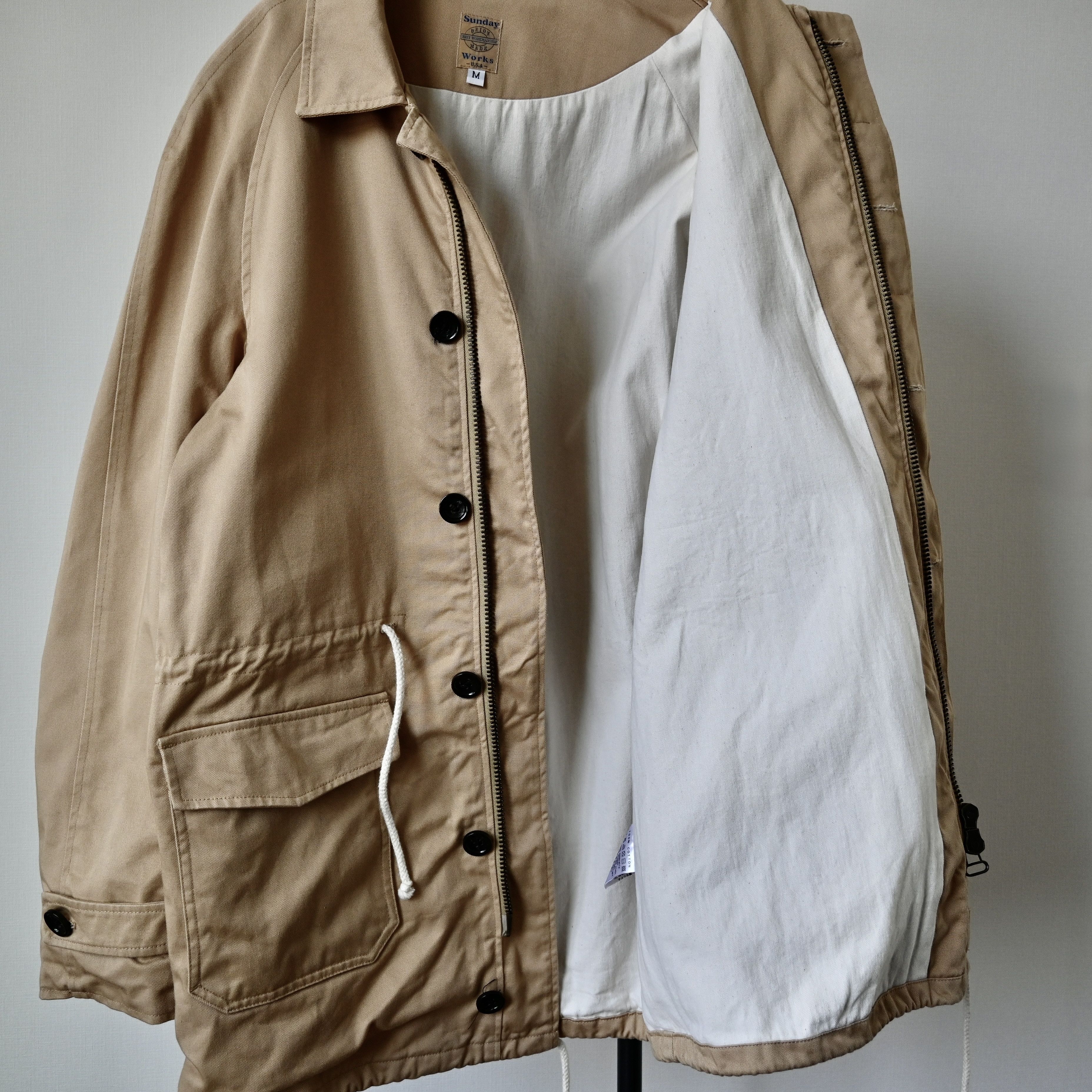 Sunday Works Sunday Works cotton chino twill fly front coat, made in USA Size US M / EU 48-50 / 2 - 13 Thumbnail