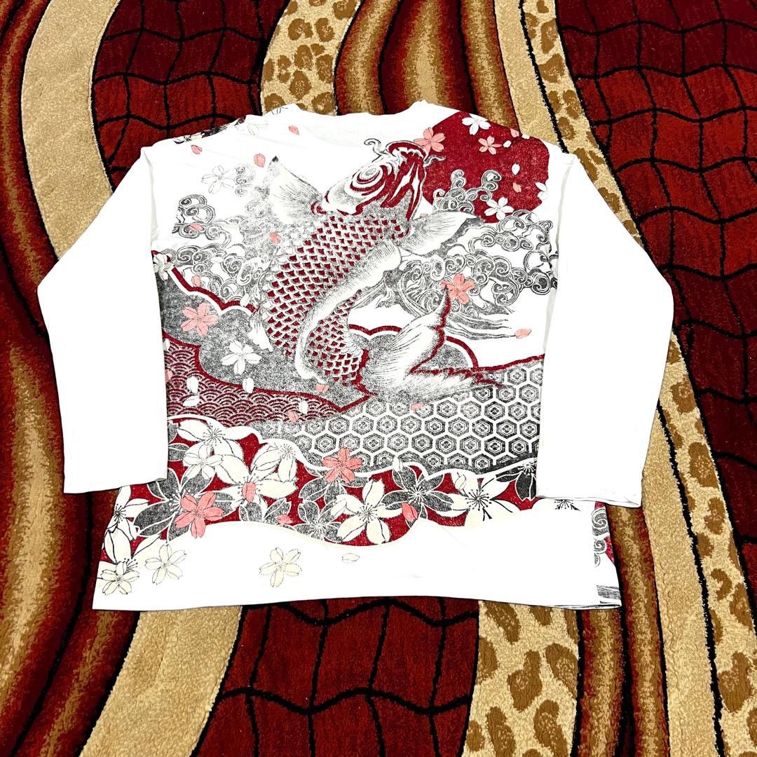 Japanese Brand Vintage Koi Fish Karakuri Tamashii Design Rare T Shirt Size US XL / EU 56 / 4 - 3 Thumbnail