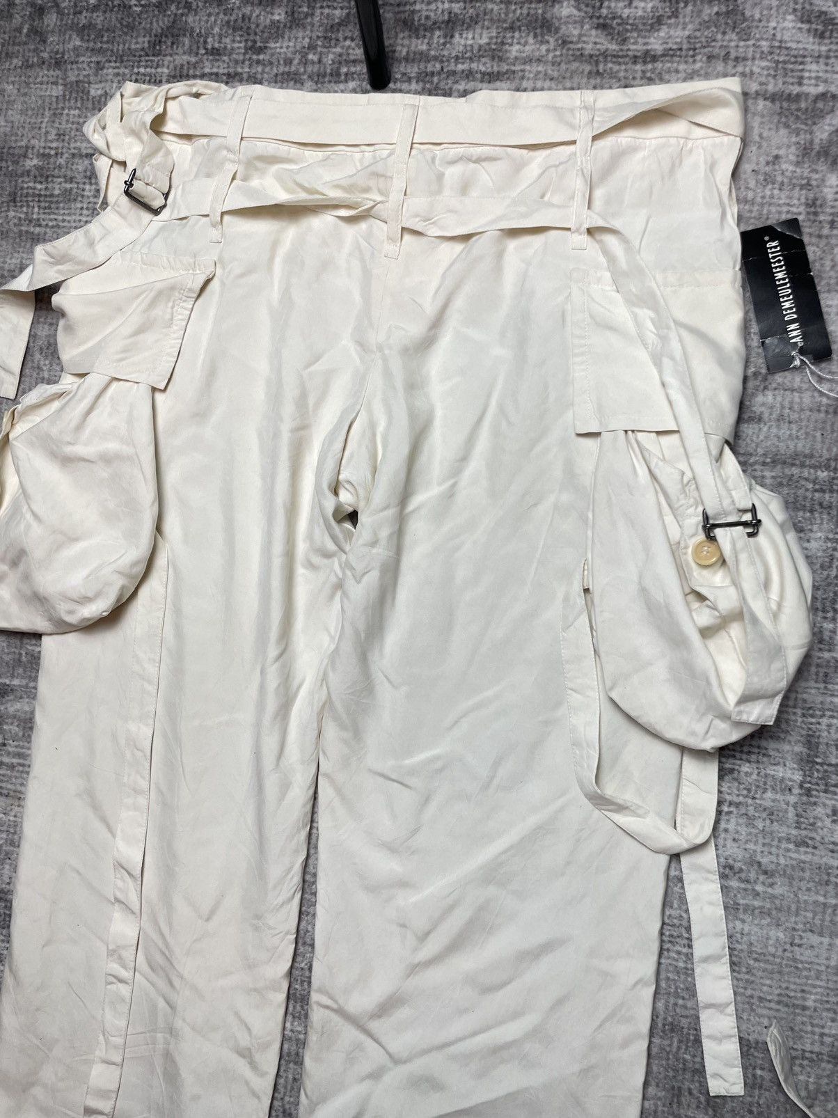 Ann Demeulemeester Ann Demeulemeester Silk Cargo Bondage Pants Size US 32 / EU 48 - 6 Thumbnail