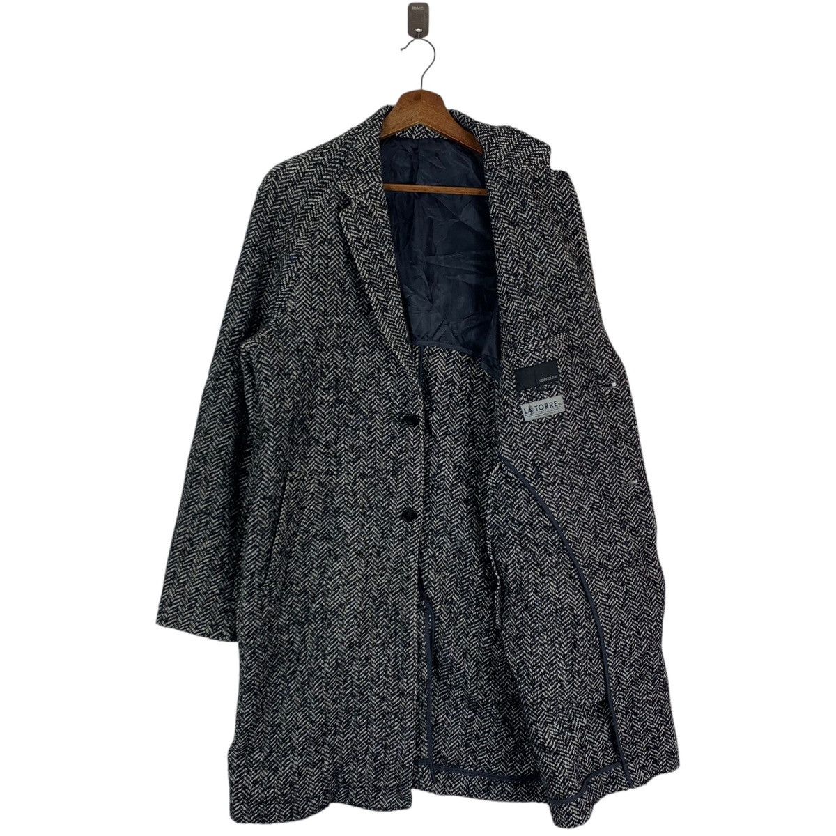 Comme Ca Ism × Vintage VINTAGE COMME CA ISM LA TORRE HERRINGBONE OVERCOAT Size US M / EU 48-50 / 2 - 5 Thumbnail