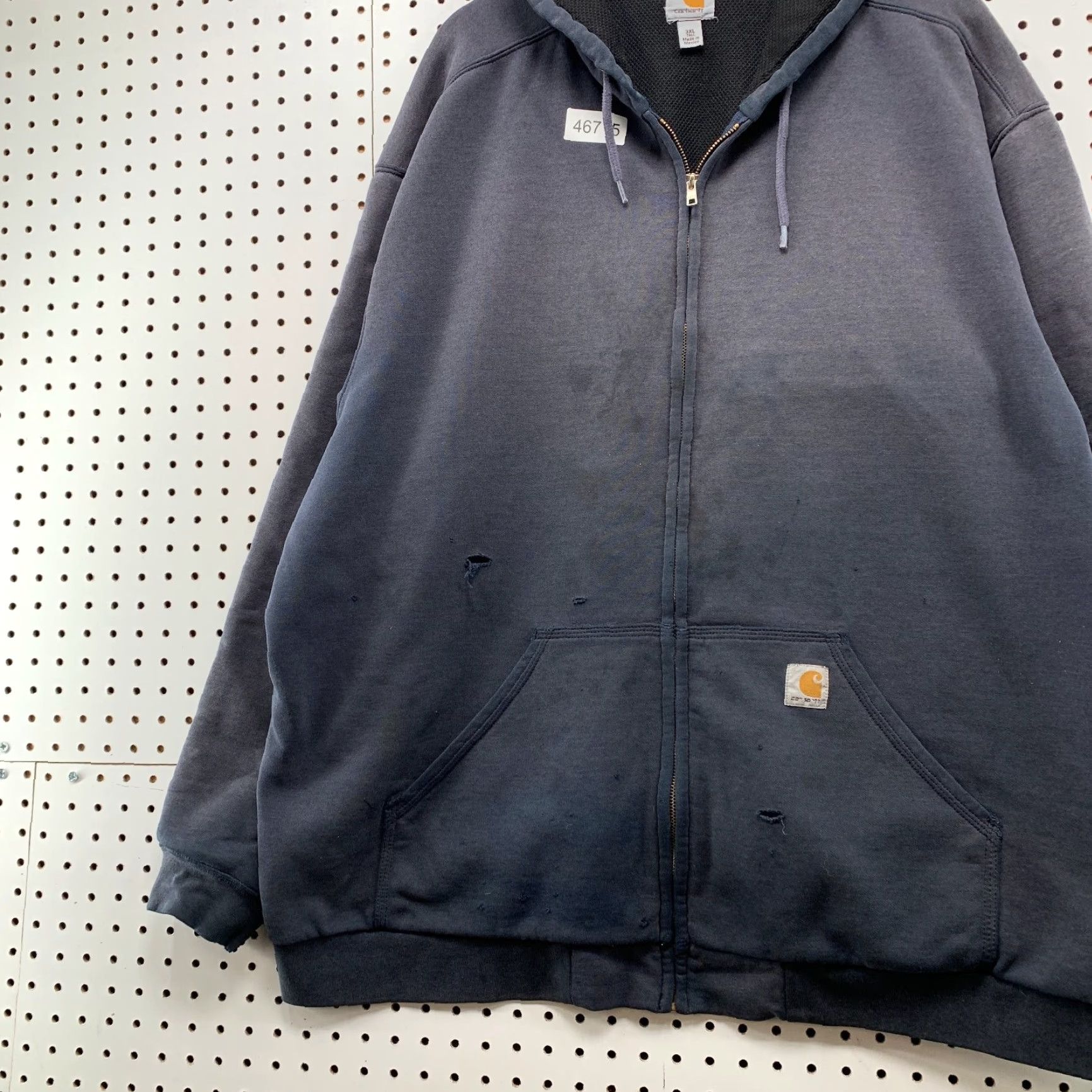 Carhartt VINTAGE Carhartt Hoodie Sweatshirt Mens 3XLT Tall Sun Faded Blue Thermal Lined Hoodie Mens XS Blue Winter Sweatshirt Carhartt Size US XS / EU 42 / 0 - 4 Thumbnail