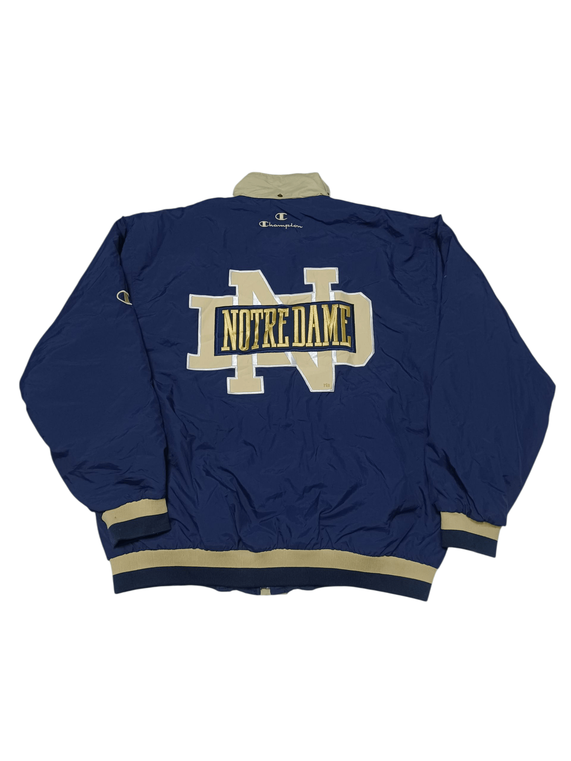 Champion NOTRE DAME IRISH CHAMPION VINTAGE 90S NYLON JACKET Size US L / EU 52-54 / 3 - 1 Thumbnail