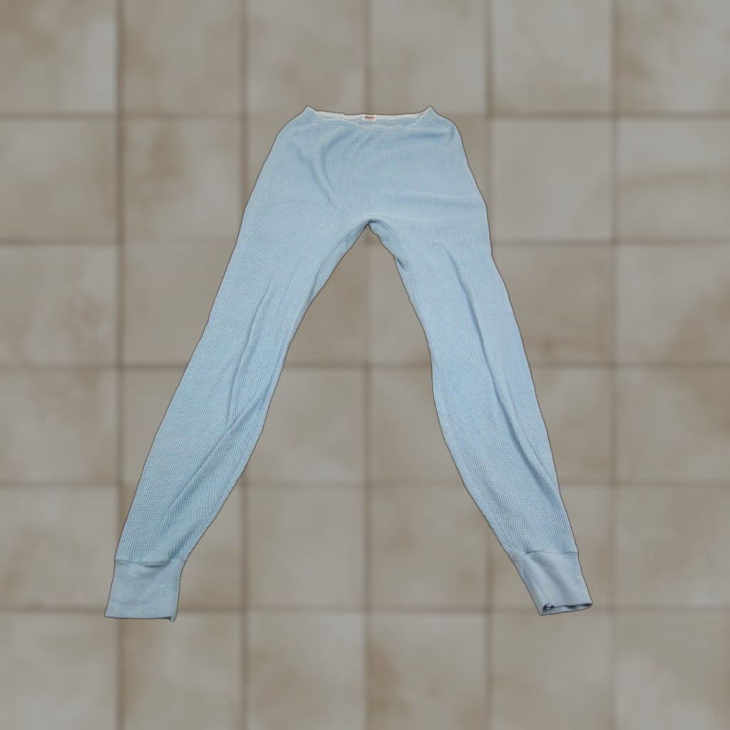 Vintage VINTAGE Montgomery Ward Pants Womens XL Blue Thermal Layer Knit 29in Inseam Casual Winter Fall Sweatpants City Mens Womens Size 40" / US 18 - 1 Thumbnail