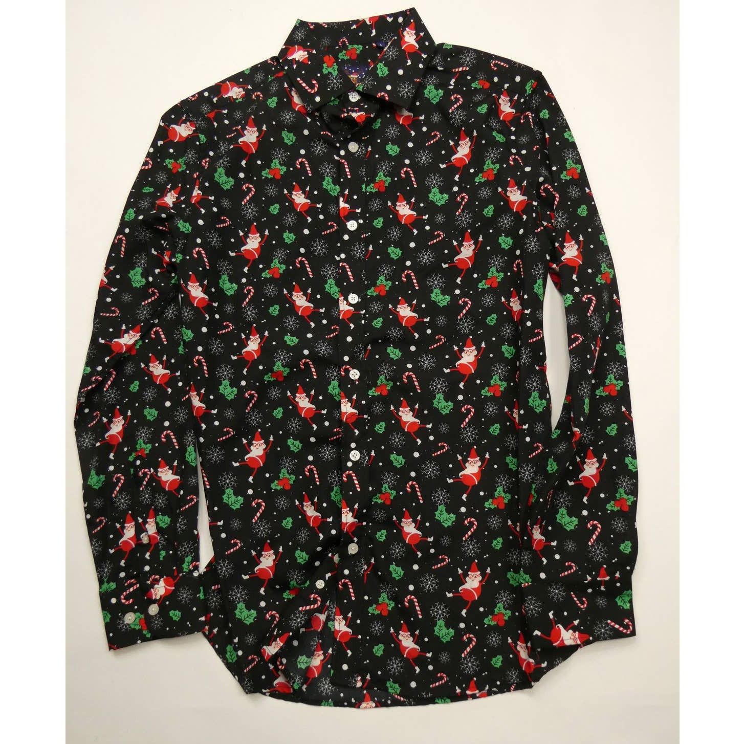 Jeff Banks Christmas Button Front Men's S Shirt long sleeve Simon Banks Size US S / EU 44-46 / 1 - 1 Thumbnail