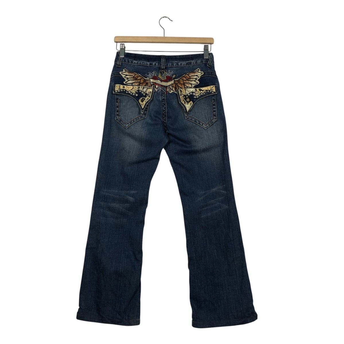 Japanese Brand ARY Denim “Angel Wing” Embroidered Back Graphic Jeans Size 28" / US 6 / IT 42 - 9 Thumbnail