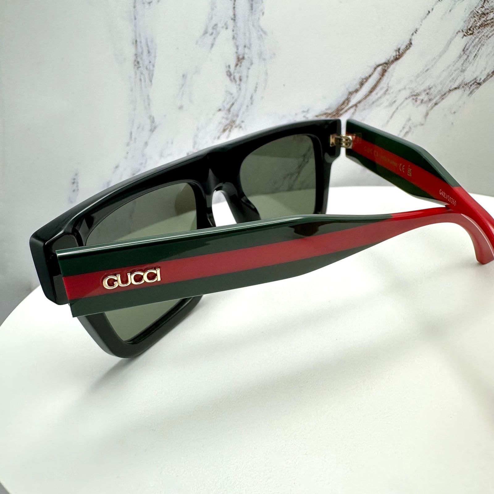 Gucci New GUCCI Sunglasses Black Classic Web Arm Authentic 2025 Size ONE SIZE - 5 Thumbnail