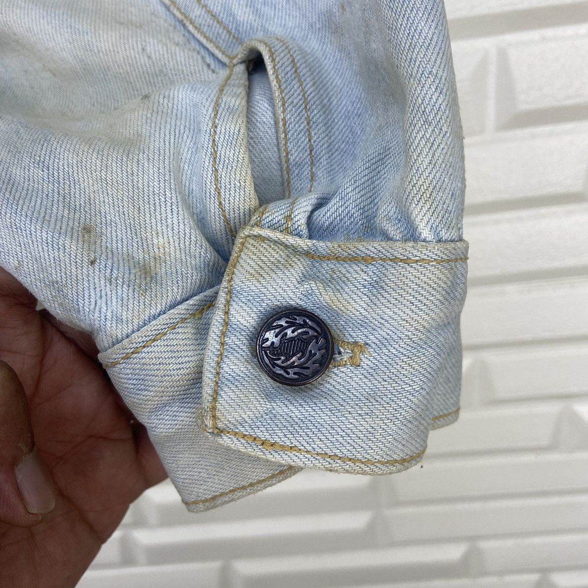 Mickey Mouse × Vintage Vtg Made in USA 35th Anniversary USA Flag Denim Trucker Size US M / EU 48-50 / 2 - 19 Thumbnail