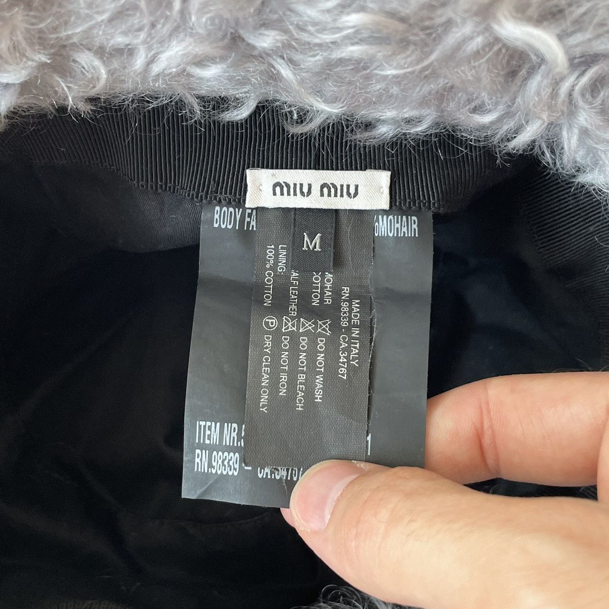 Miu Miu Late 2000s Violet Mohair Bucket Hat Size ONE SIZE - 10 Thumbnail