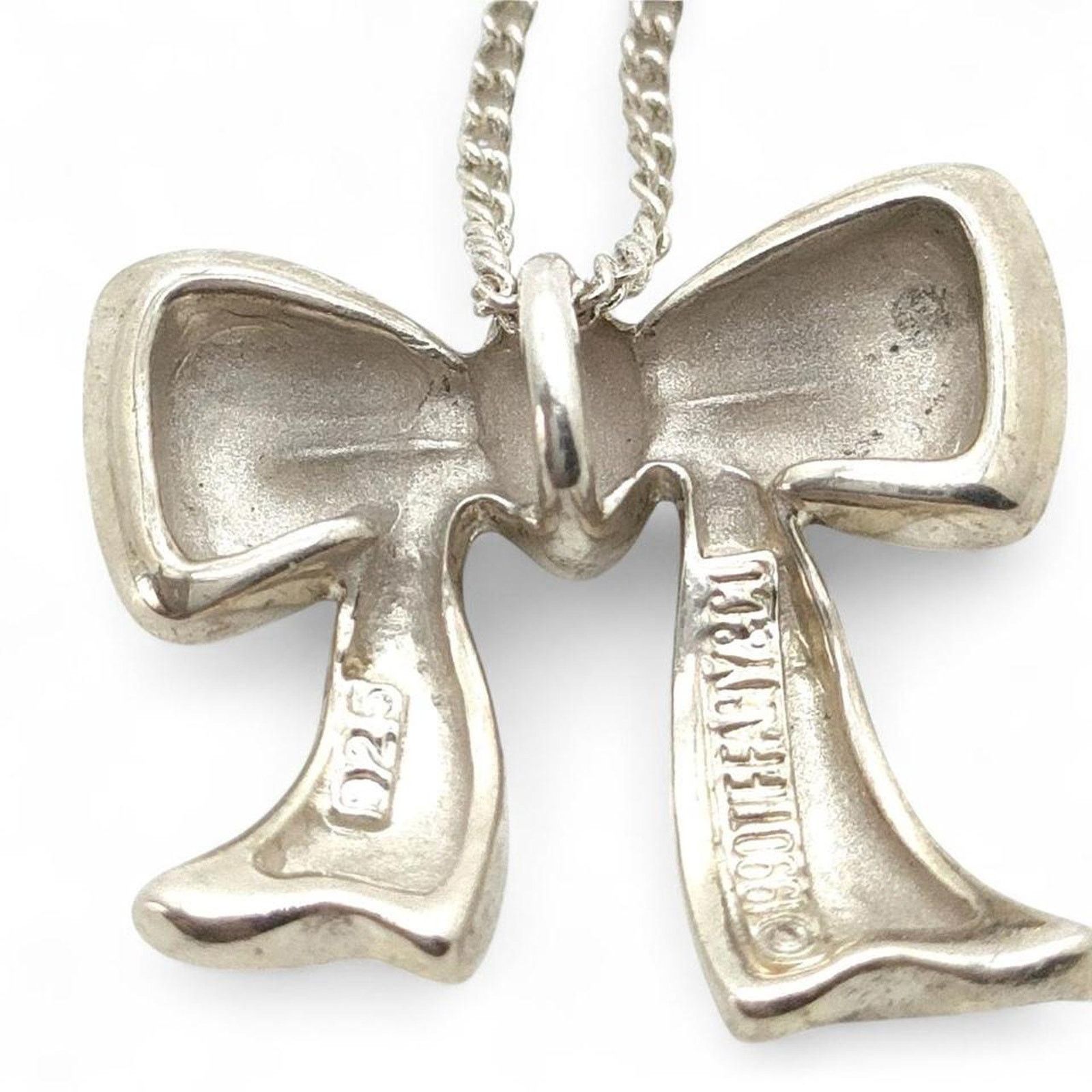 Tiffany & Co. Tiffany & Co. Kawaii Sterling Silver Bow Pendant Necklace Size ONE SIZE - 2 Thumbnail
