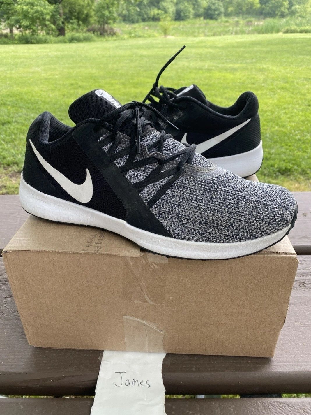 Nike Nike Varsity Complete Black Running Shoes Sneakers Size 14W Size US 12 / IT 42 - 1 Thumbnail