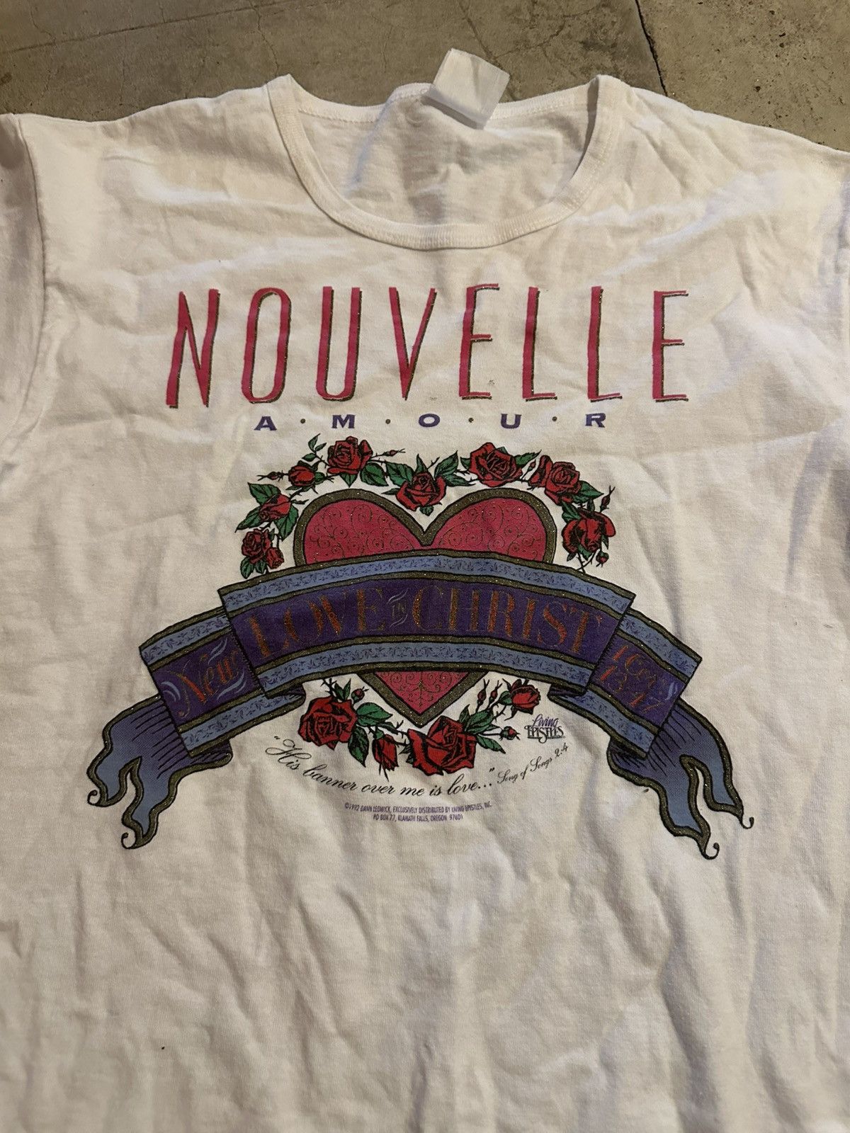 Ed Hardy Vintage 1992 single stitch NOUVELLE amour ed hardy tee shirt Size US L / EU 52-54 / 3 - 1 Thumbnail