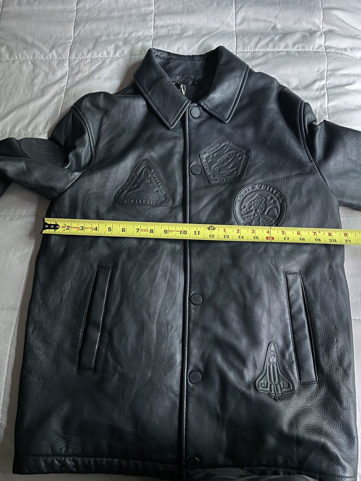 Louis Vuitton Louis Vuitton Satellite Black Leather Jacket Size US M / EU 48-50 / 2 - 18 Thumbnail