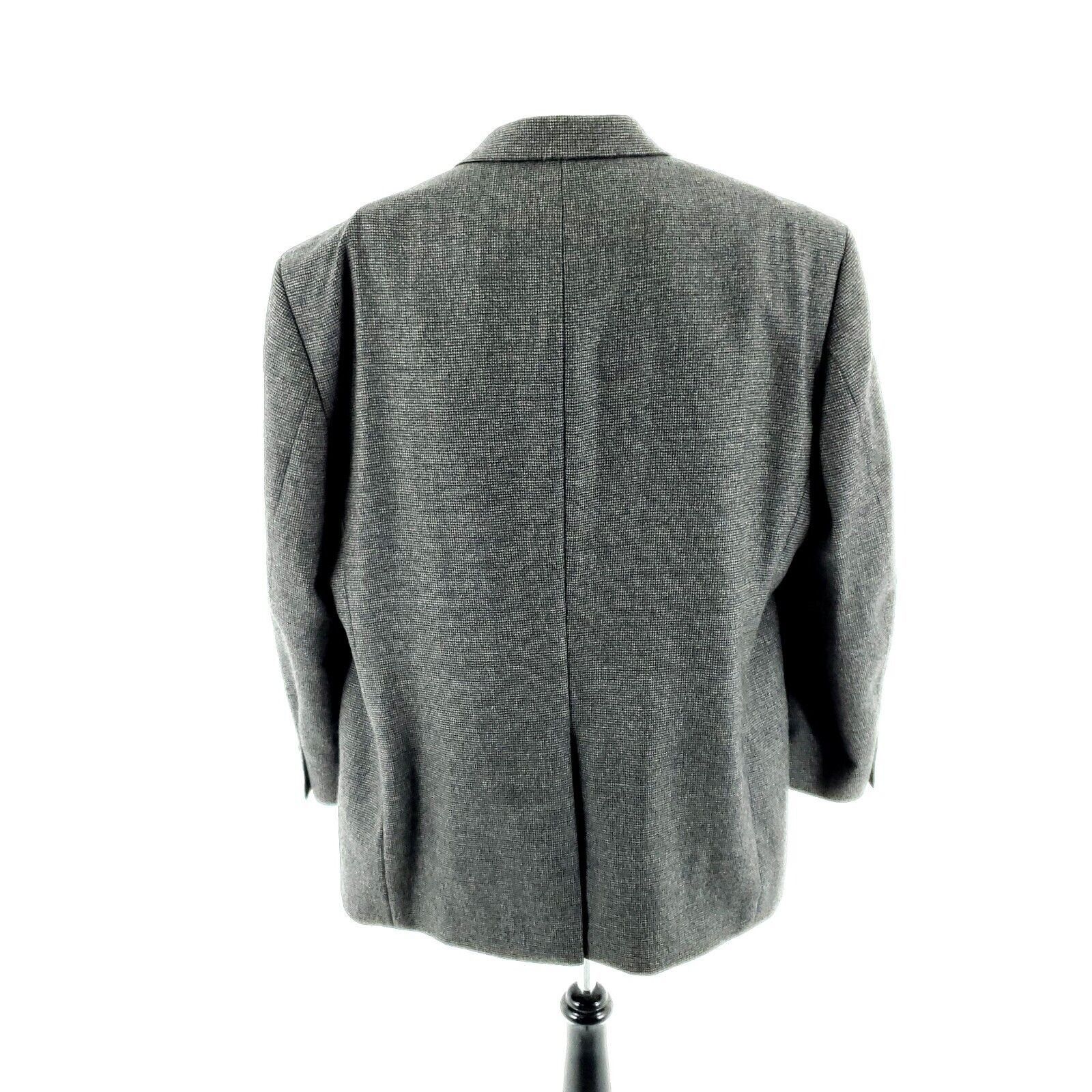 Stafford Stafford Essentials Tweed Wool 3 Button Sport Coat 46L Gray Size 46L - 5 Thumbnail