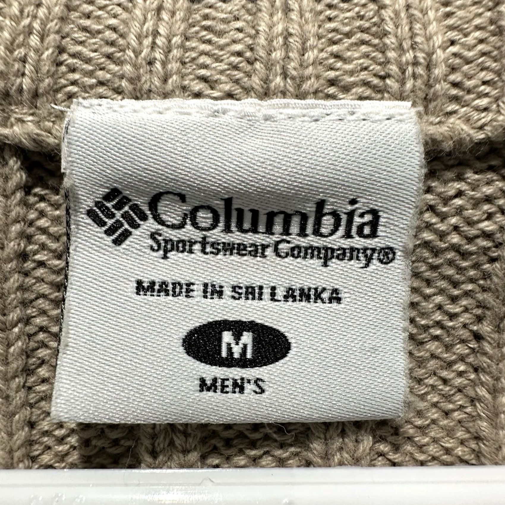 Vintage Columbia Sweater Mens M Beige Crewneck Ribbed Knit Pullover Distressed READ Size US M / EU 48-50 / 2 - 5 Thumbnail