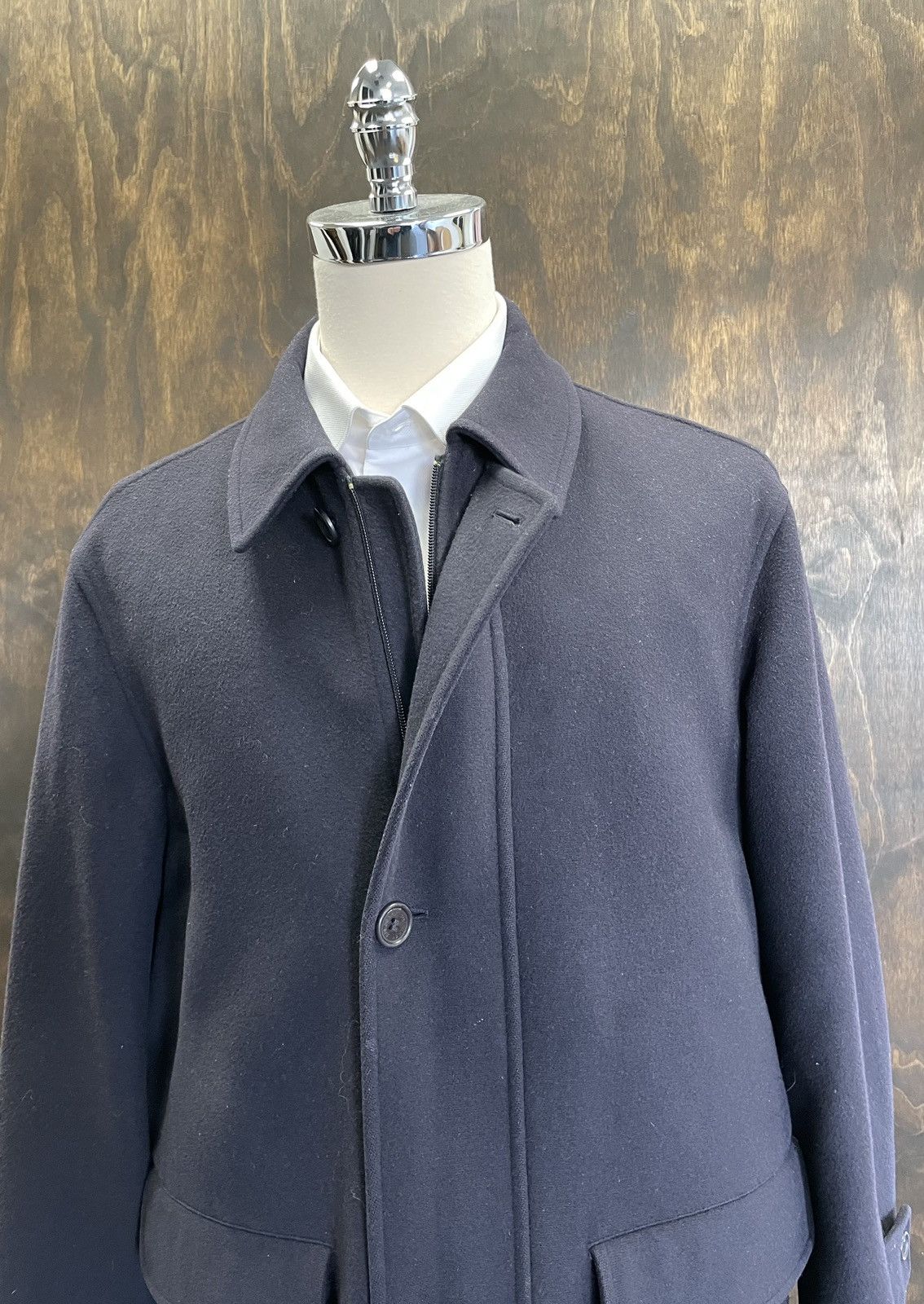 Burberry × Vintage Melton Wool & Cashmere Flannel Car Coat Size US XL / EU 56 / 4 - 6 Thumbnail