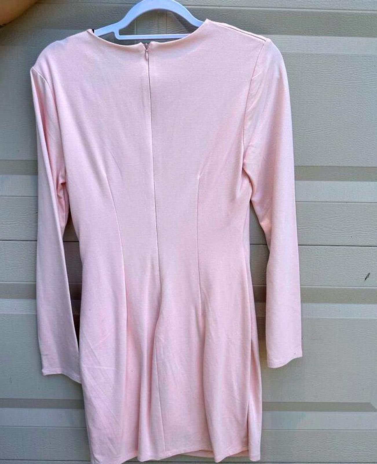 Designer Love X Design Rose Quartz Wrap Fit and Flare Dress Large New Size L / US 10 / IT 46 - 2 Thumbnail
